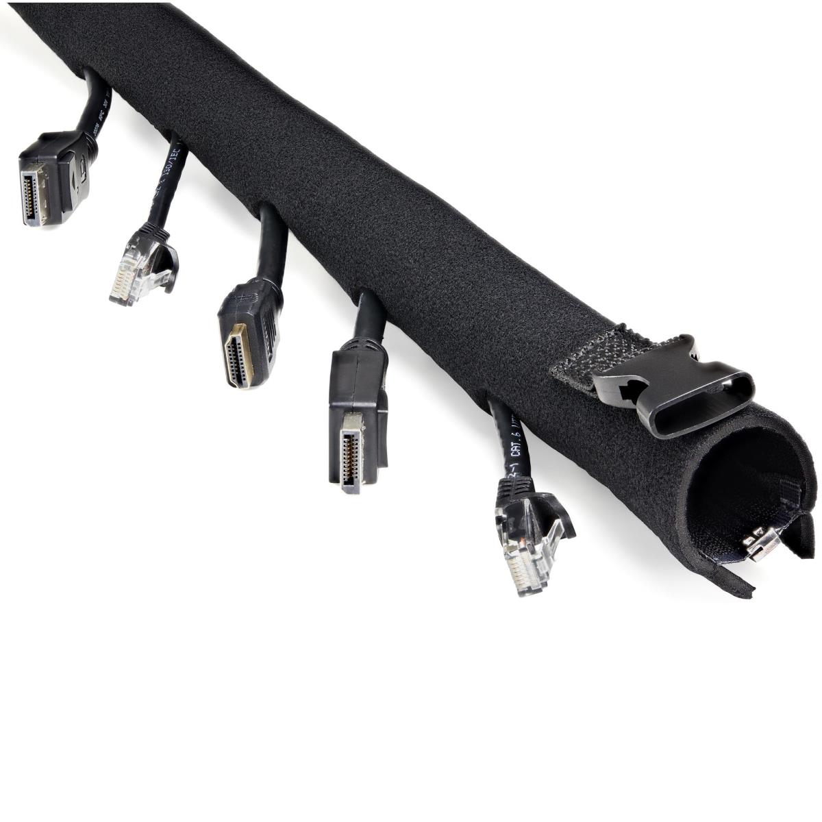 STARTECH.COM Neoprene Cable Management 40in - Sleeve With Zipper And Buckle