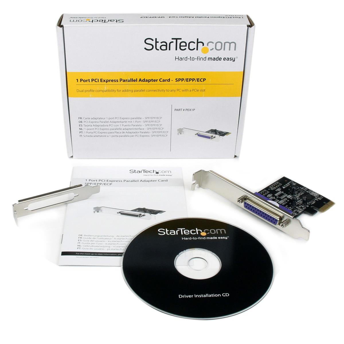 STARTECH.COM Parallel Pci-e Card - 1-port  PCI Express To Parallel Db25 Lpt Car