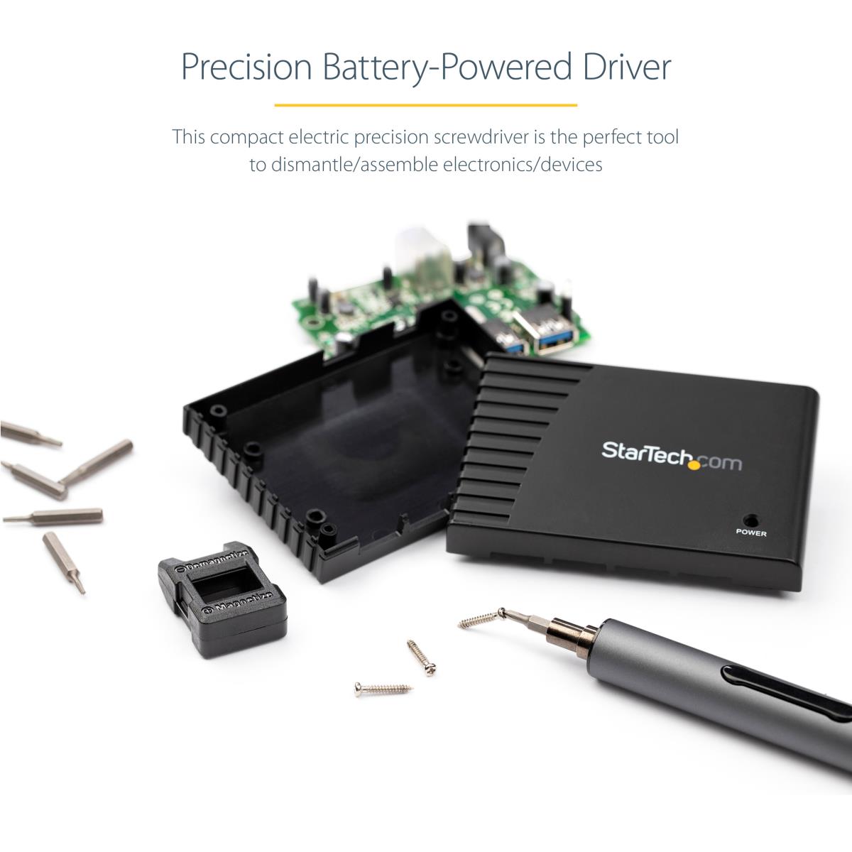STARTECH.COM Mini Electric Precision Screwdriver Portable Powered 55-bit