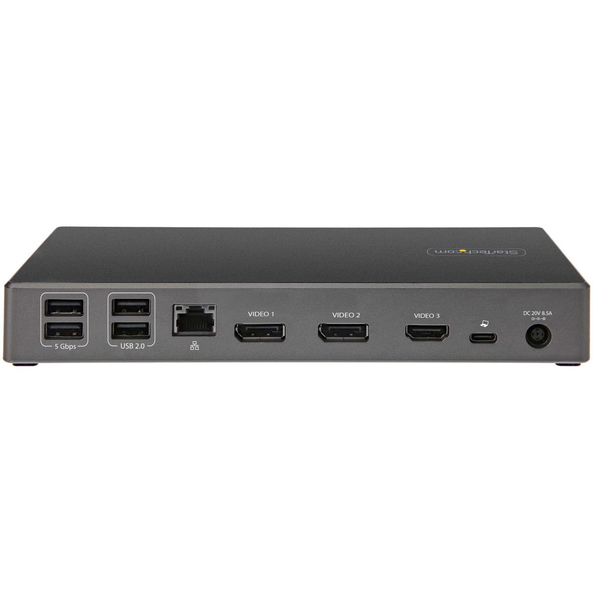 STARTECH.COM Docking Station - USB C Dock - Triple 4k Monitor - 2x Dp/hdmi - 100w Pd - 6x Downstream USB Ports