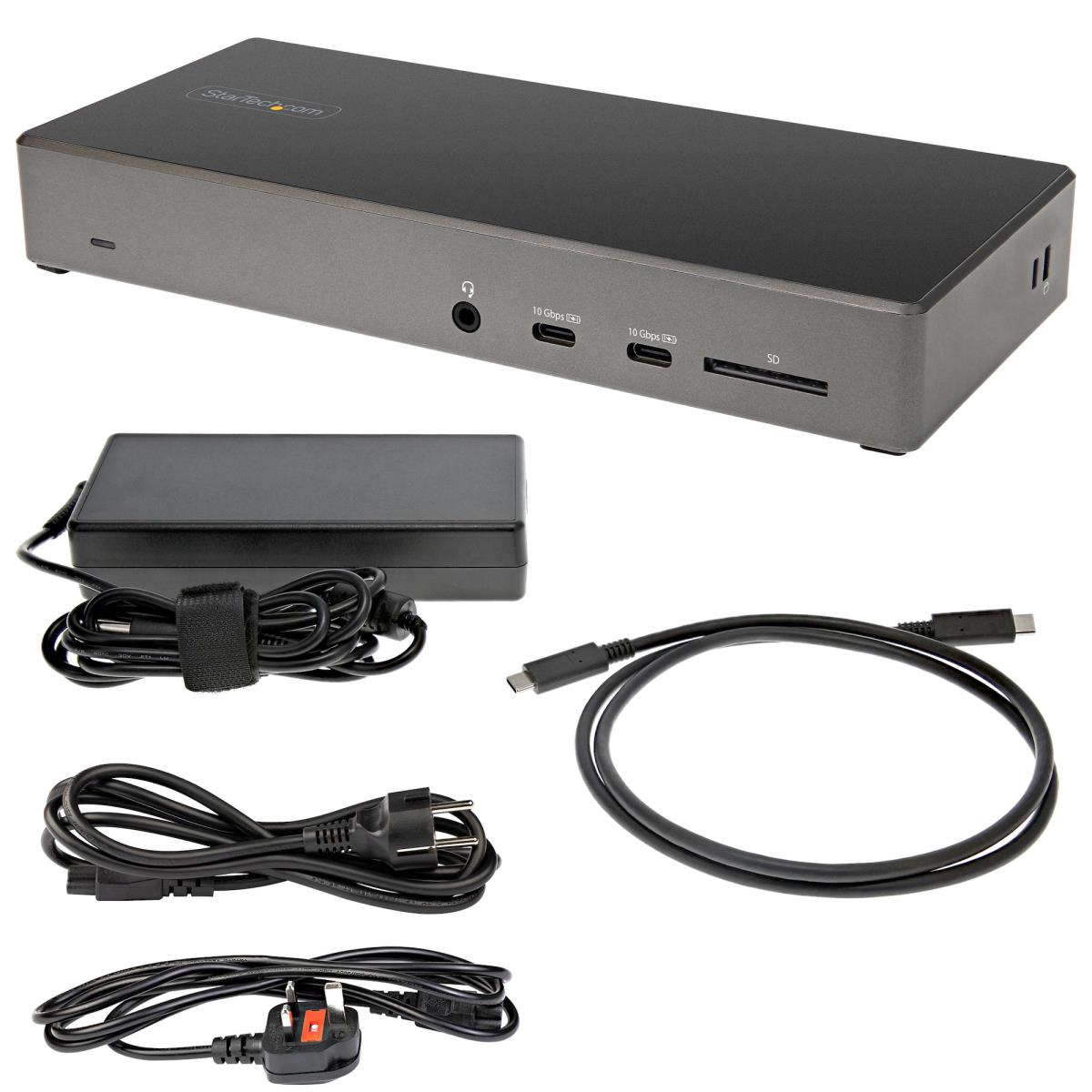 STARTECH.COM Docking Station - USB C Dock - Triple 4k Monitor - 2x Dp/hdmi - 100w Pd - 6x Downstream USB Ports
