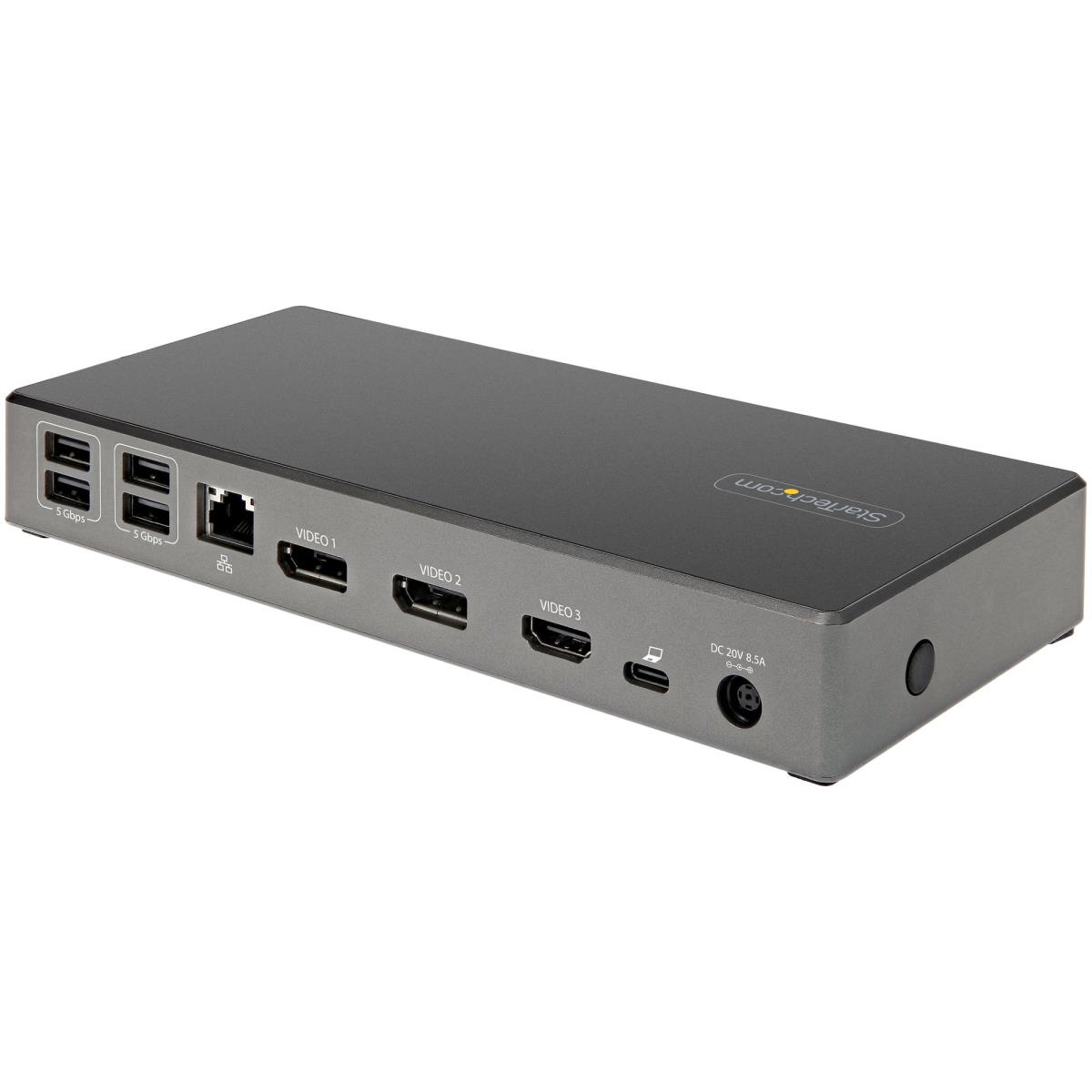 STARTECH.COM Docking Station - USB C Dock - Triple 4k Monitor - 2x Dp/hdmi - 100w Pd - 6x Downstream USB Ports