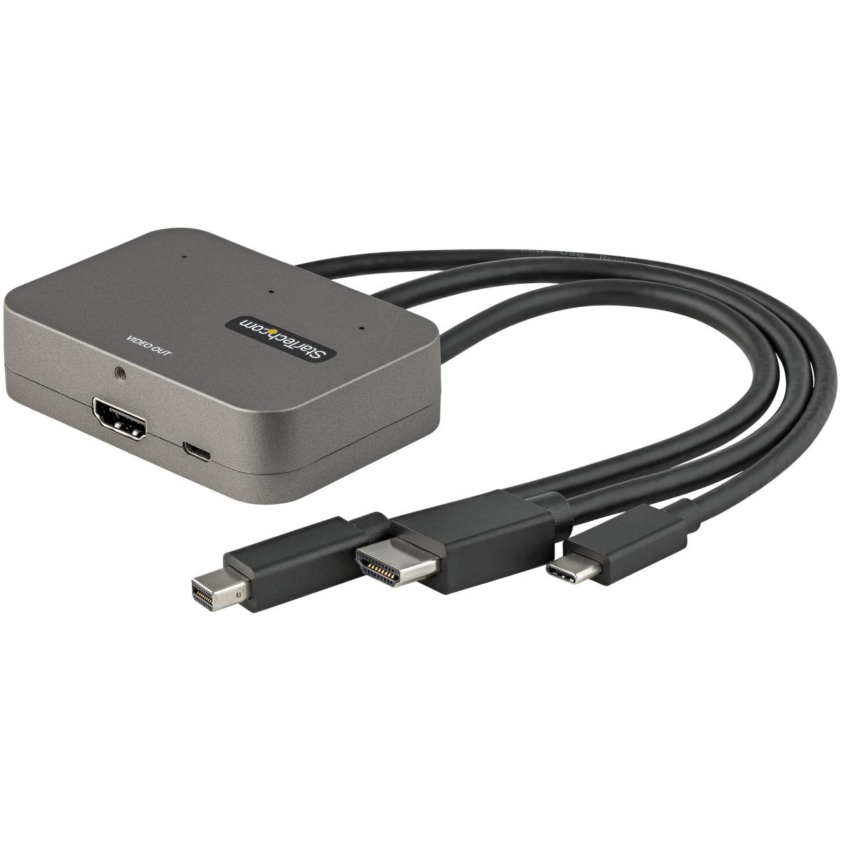STARTECH.COM Multiport To Hdmi Adapter 3 In1 4k 60hz USB-c Hdmi Mini Dp To Hd