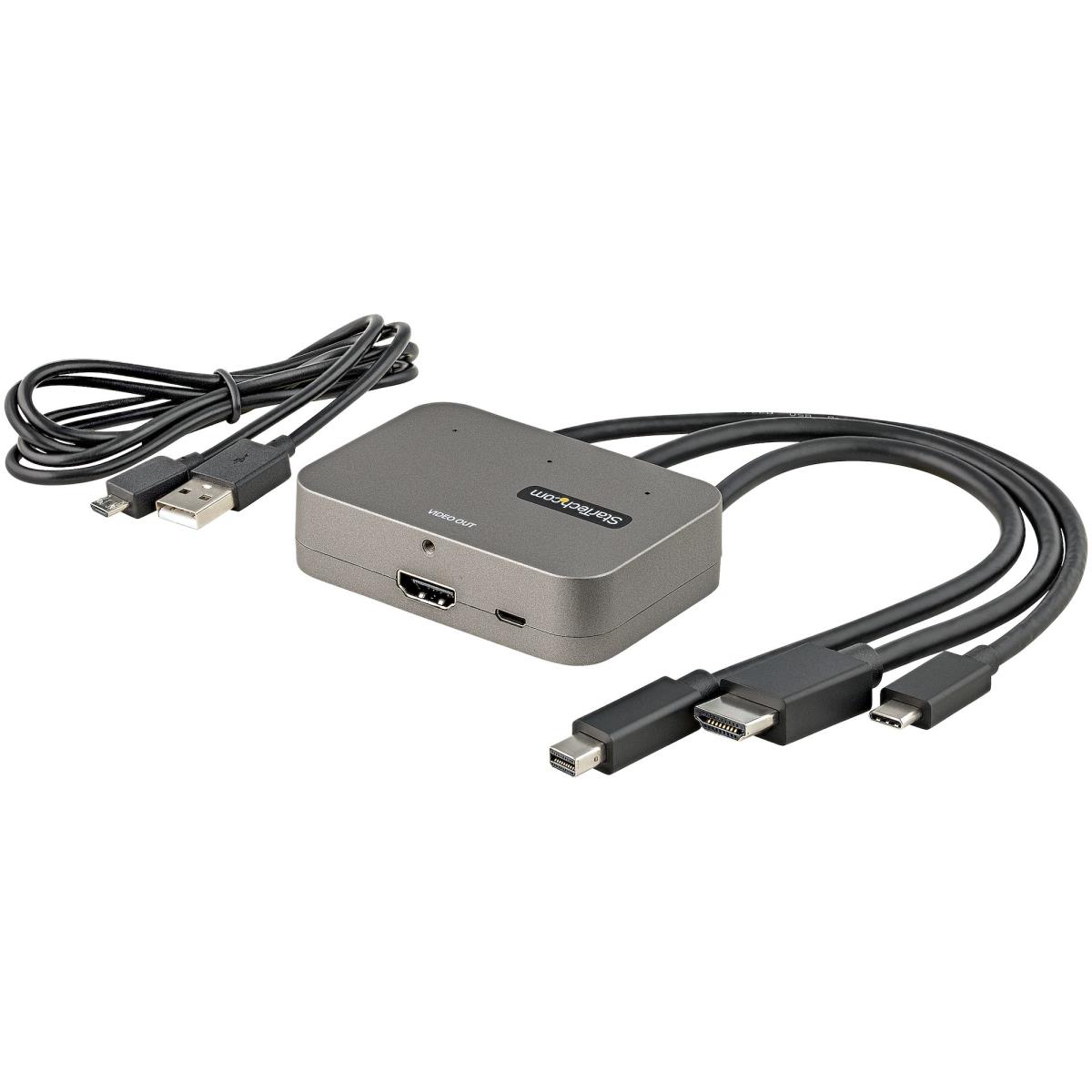 STARTECH.COM Multiport To Hdmi Adapter 3 In1 4k 60hz USB-c Hdmi Mini Dp To Hd