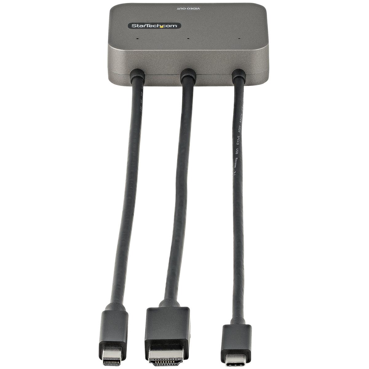 STARTECH.COM Multiport To Hdmi Adapter 3 In1 4k 60hz USB-c Hdmi Mini Dp To Hd
