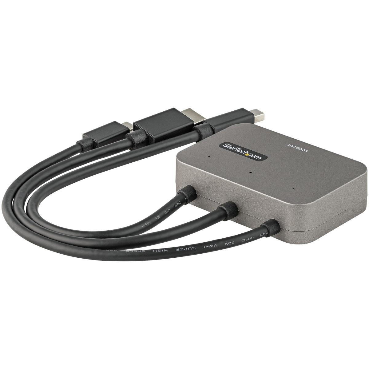 STARTECH.COM Multiport To Hdmi Adapter 3 In1 4k 60hz USB-c Hdmi Mini Dp To Hd