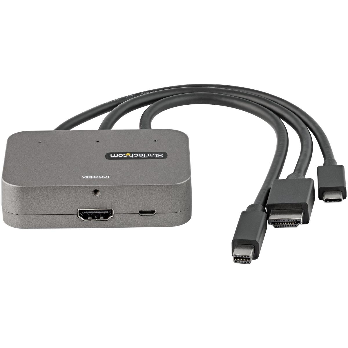 STARTECH.COM Multiport To Hdmi Adapter 3 In1 4k 60hz USB-c Hdmi Mini Dp To Hd