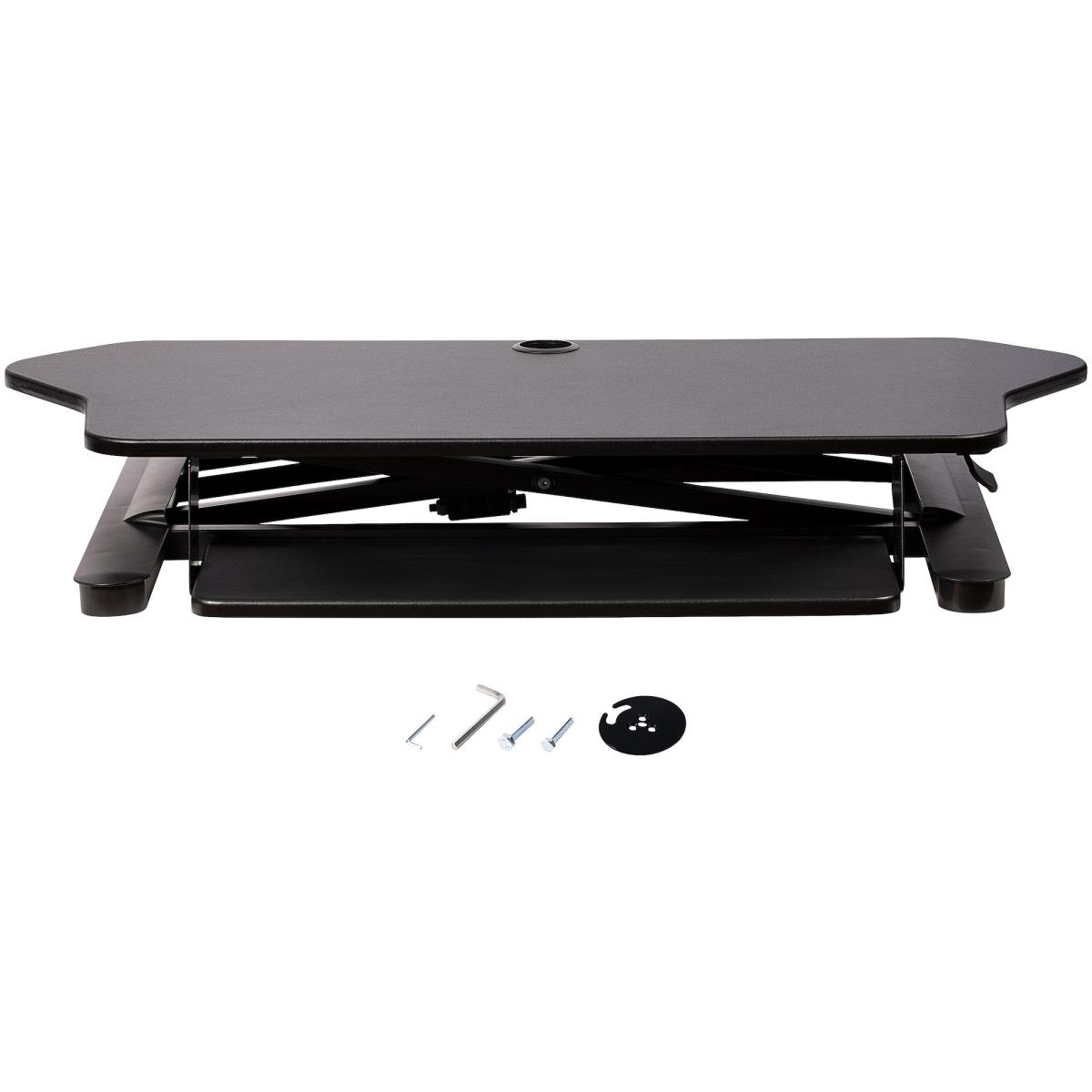 STARTECH.COM Corner Sit Stand Desk Converter Keyboard Tray - Height Adjustabl