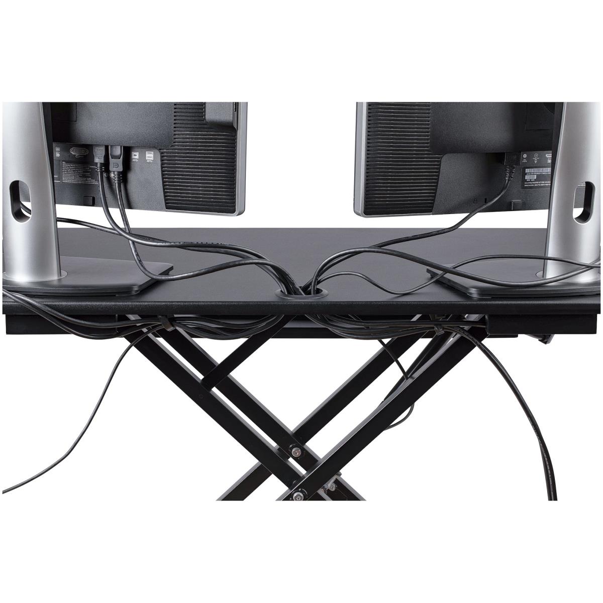 STARTECH.COM Corner Sit Stand Desk Converter Keyboard Tray - Height Adjustabl
