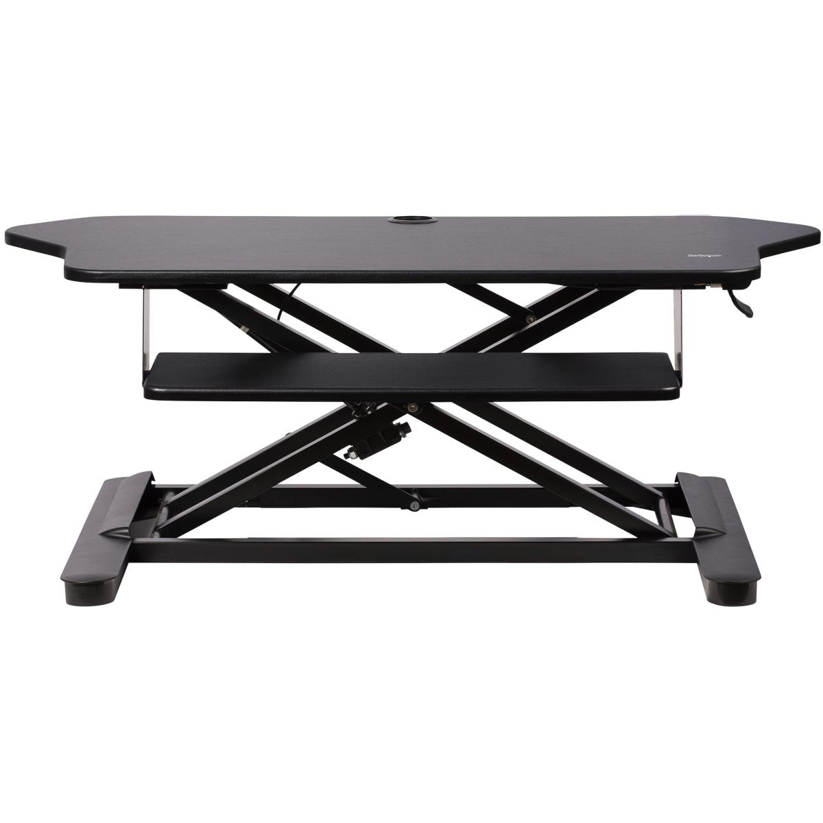 STARTECH.COM Corner Sit Stand Desk Converter Keyboard Tray - Height Adjustabl