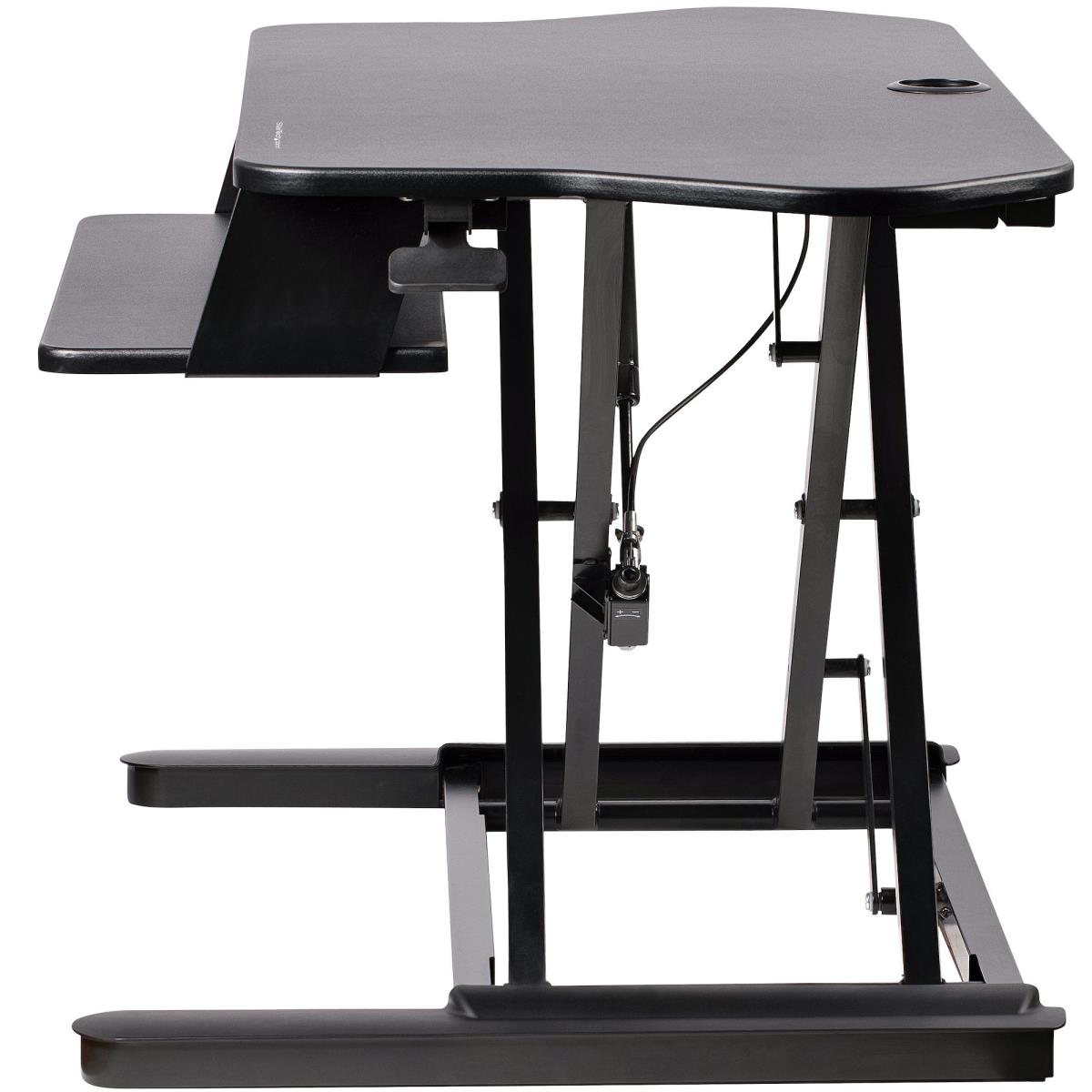 STARTECH.COM Corner Sit Stand Desk Converter Keyboard Tray - Height Adjustabl