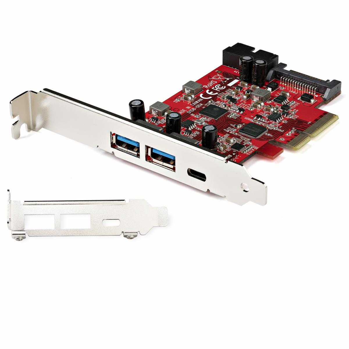 STARTECH.COM USB C Pci-e Controller Card - 5-port USB Pcie - 10gbps USB 3.1 Gen 2 Pcie Card W/ 1x USB-c & 2x USB-a - 1x 2 Port Idc