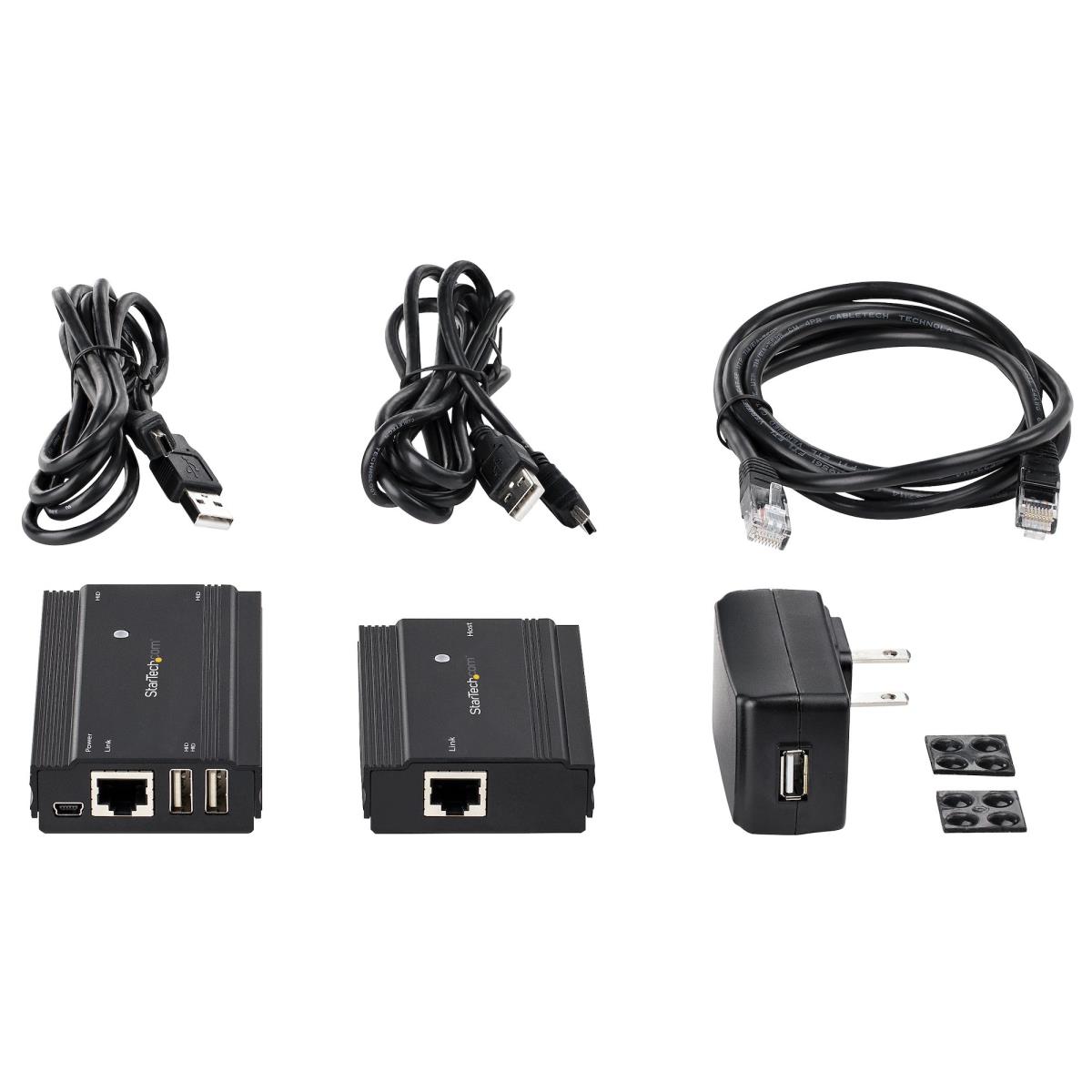 STARTECH.COM USB Extender Hub Adapter Kit - 4-port USB 2.0 Extender Hub Over Single Cat5e/CAT6 Ethernet Cable (rj45) - 330ft (100m)