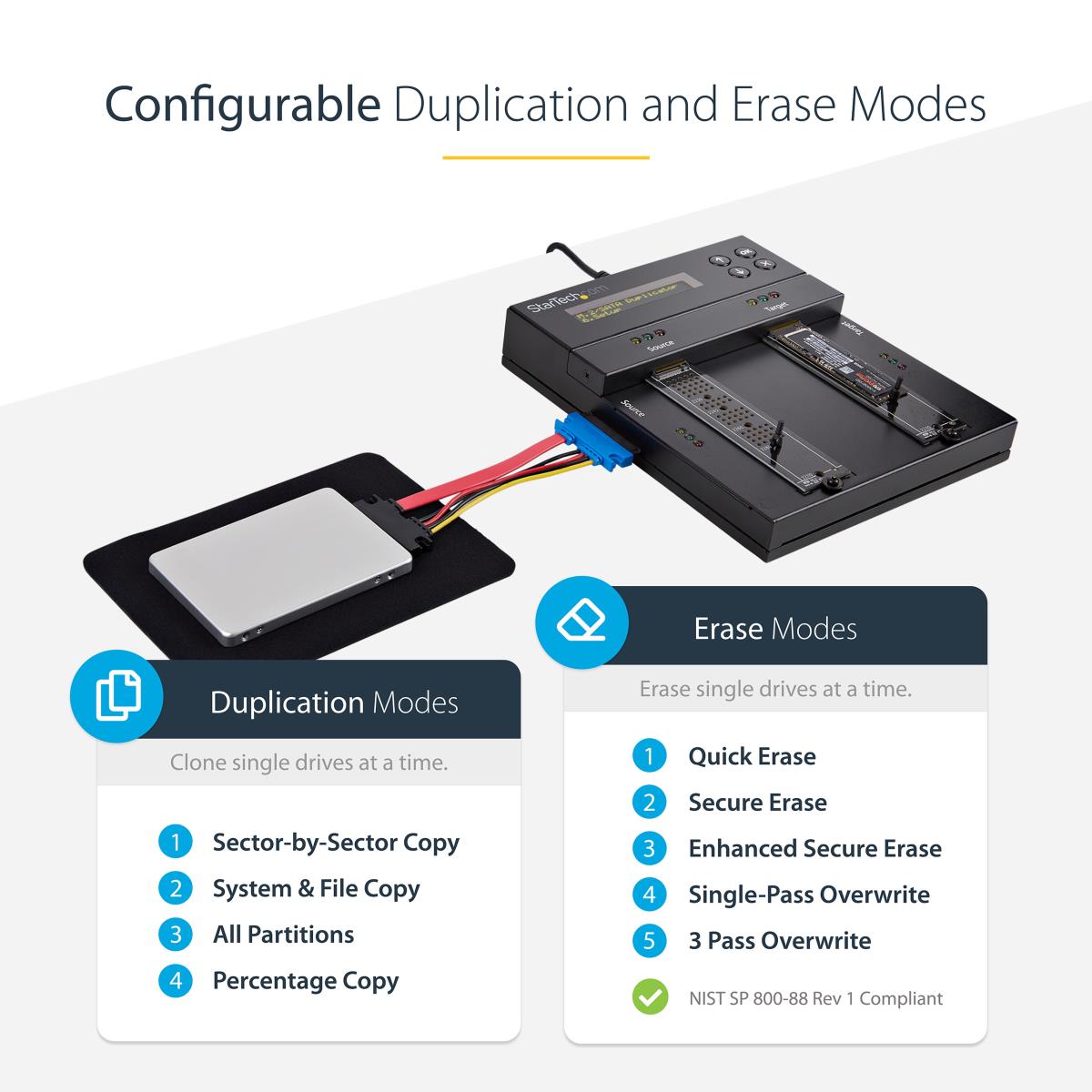 STARTECH.COM Standalone M.2 SATA M.2 Nvme Duplicator And Eraser - HDD/SSD