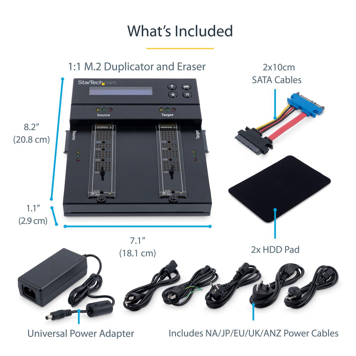 STARTECH.COM Standalone M.2 SATA M.2 Nvme Duplicator And Eraser - HDD/SSD