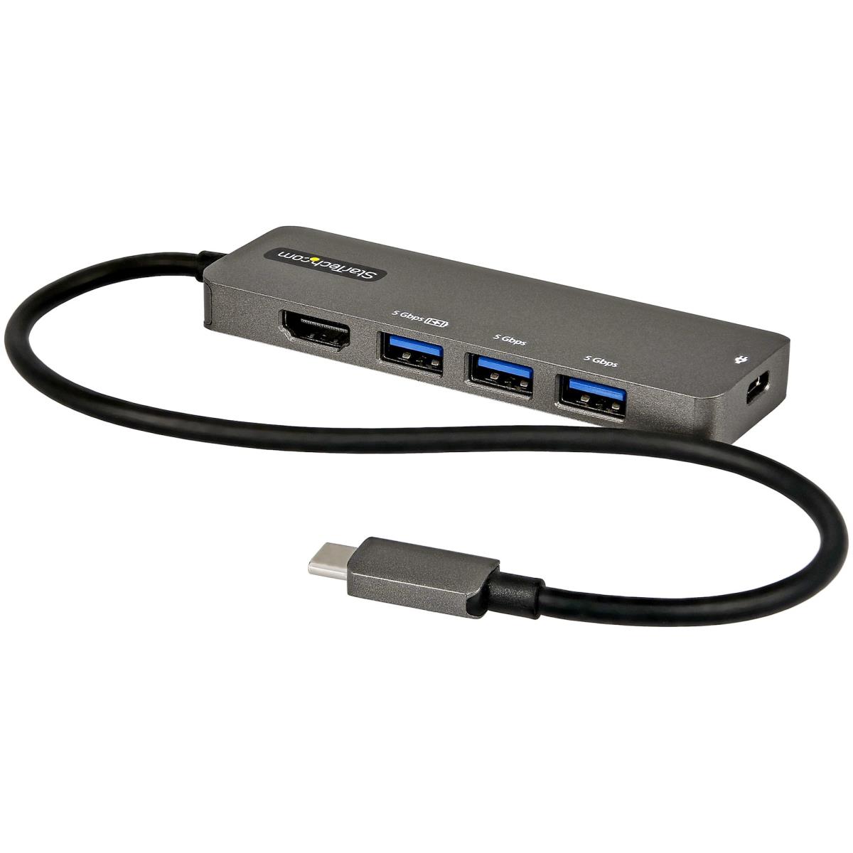 STARTECH.COM USB C Multiport Adapter Hdmi 4k 60hz/100w Pd/4xUSB