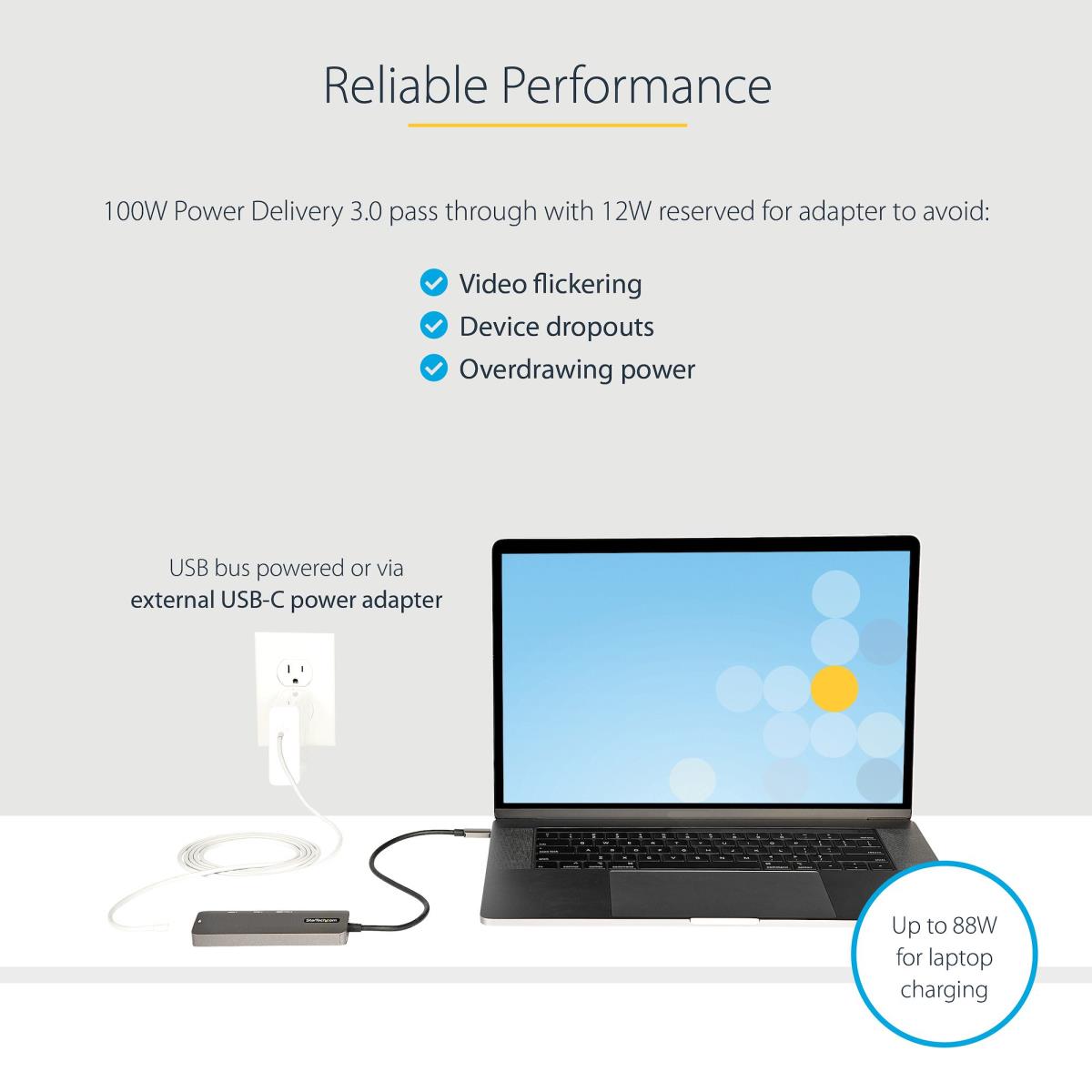 STARTECH.COM USB C Multiport Adapter Hdmi 4k 60hz/100w Pd/4xUSB