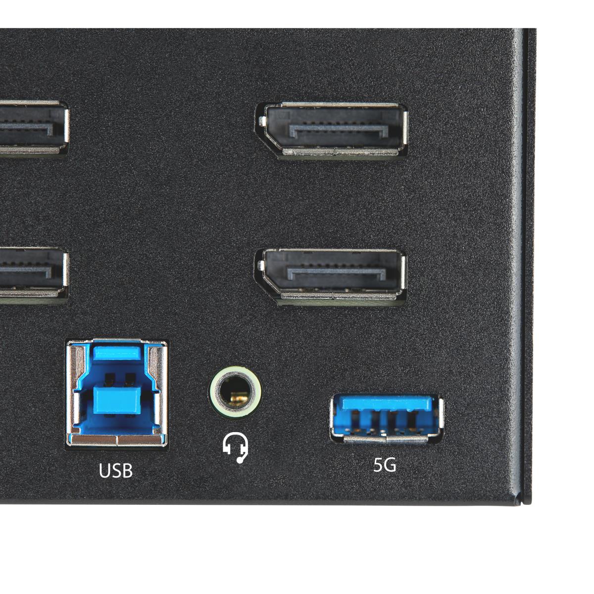 STARTECH.COM 2-pt Quad Monitor DisplayPort KVM Switch