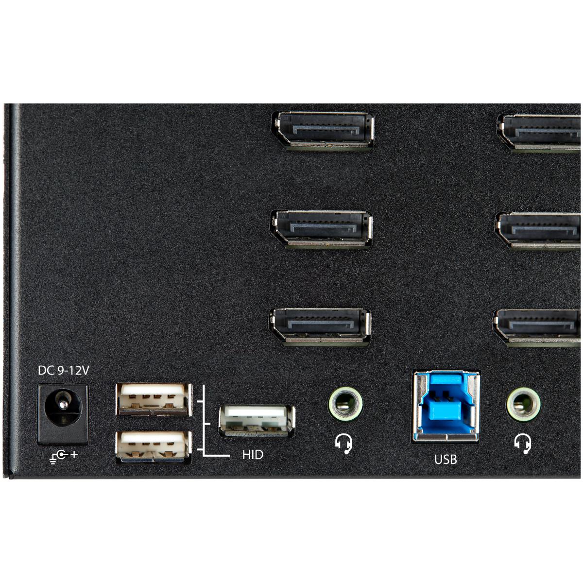 STARTECH.COM 2-pt Quad Monitor DisplayPort KVM Switch