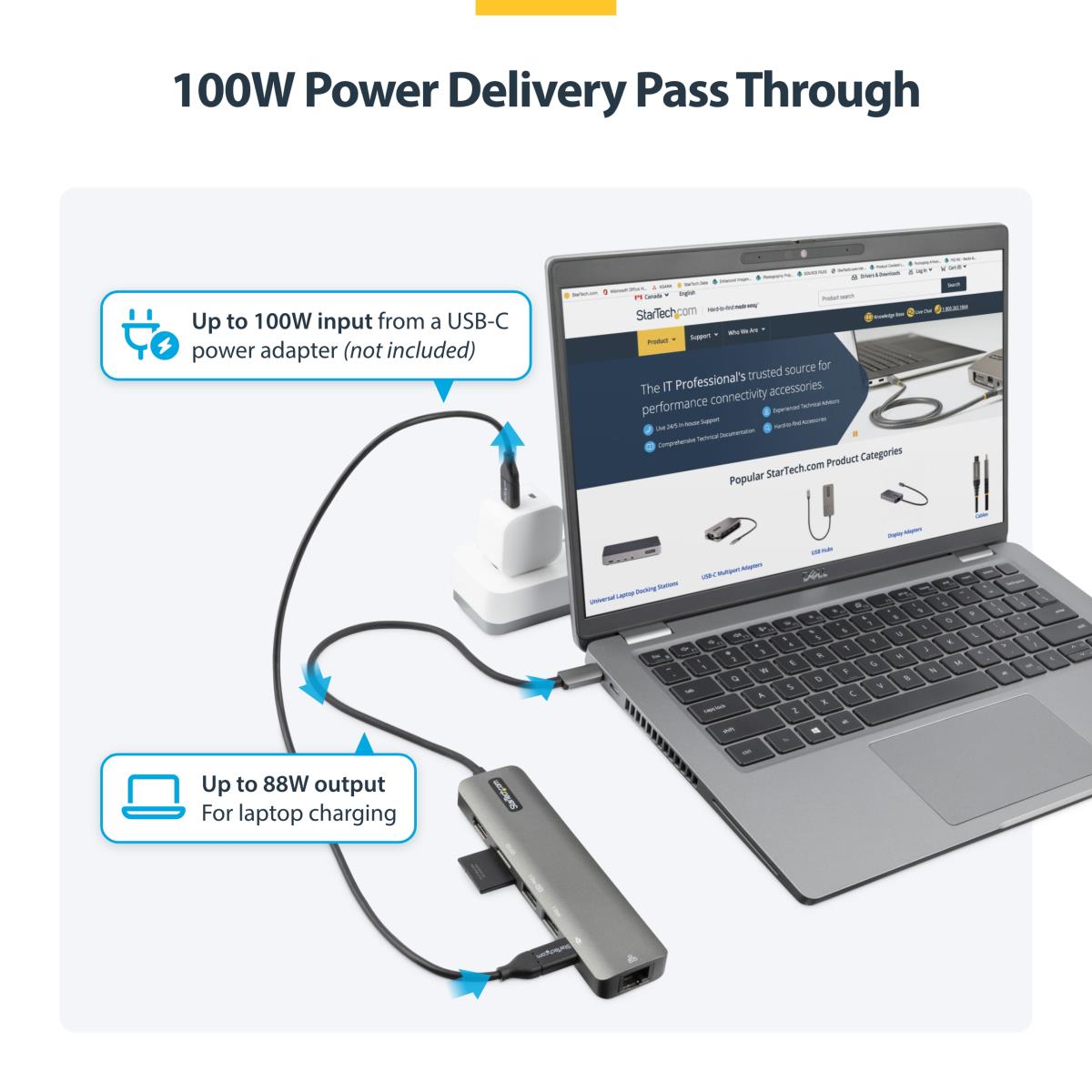 STARTECH.COM USB-c Multiport Adapter 4k 60hz Hdmi 2.0 - 100w Pd Passthrough