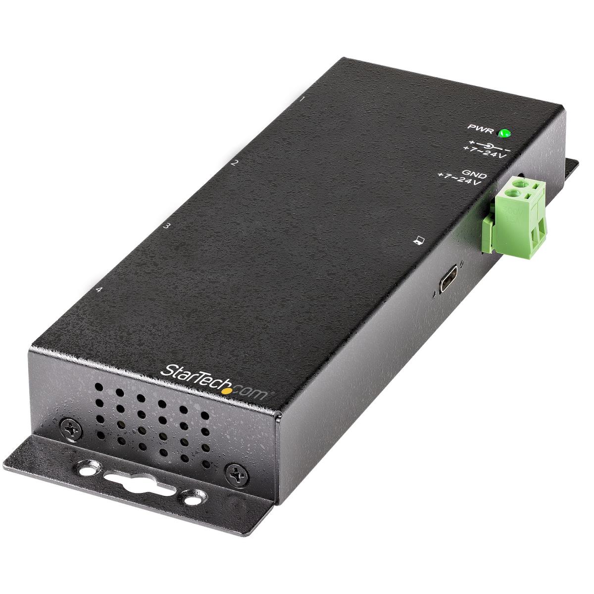 STARTECH.COM USB C Hub 4 Port 10gbps - Metal Industrial USB 3.2/3.1 Gen 2