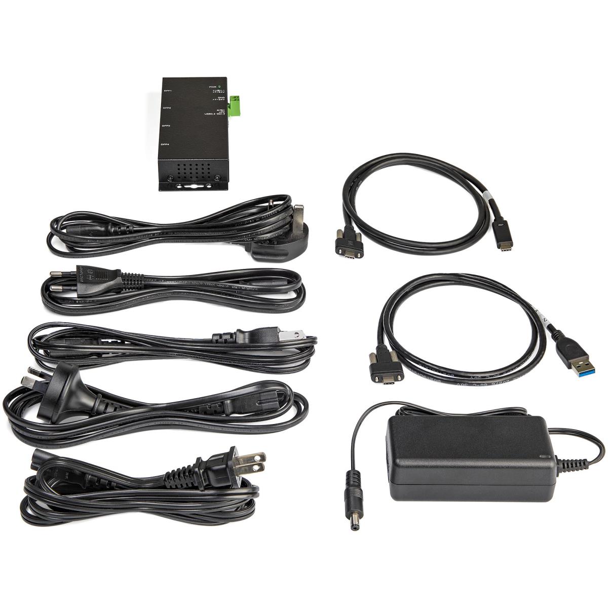 STARTECH.COM USB C Hub 4 Port 10gbps - Metal Industrial USB 3.2/3.1 Gen 2