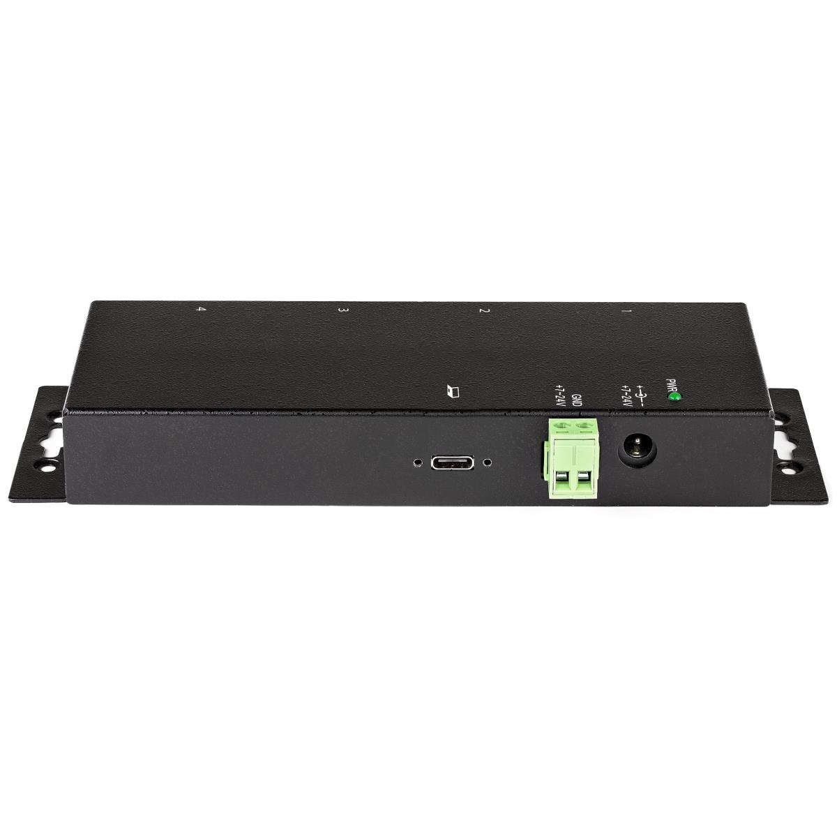 STARTECH.COM USB C Hub 4 Port 10gbps - Metal Industrial USB 3.2/3.1 Gen 2