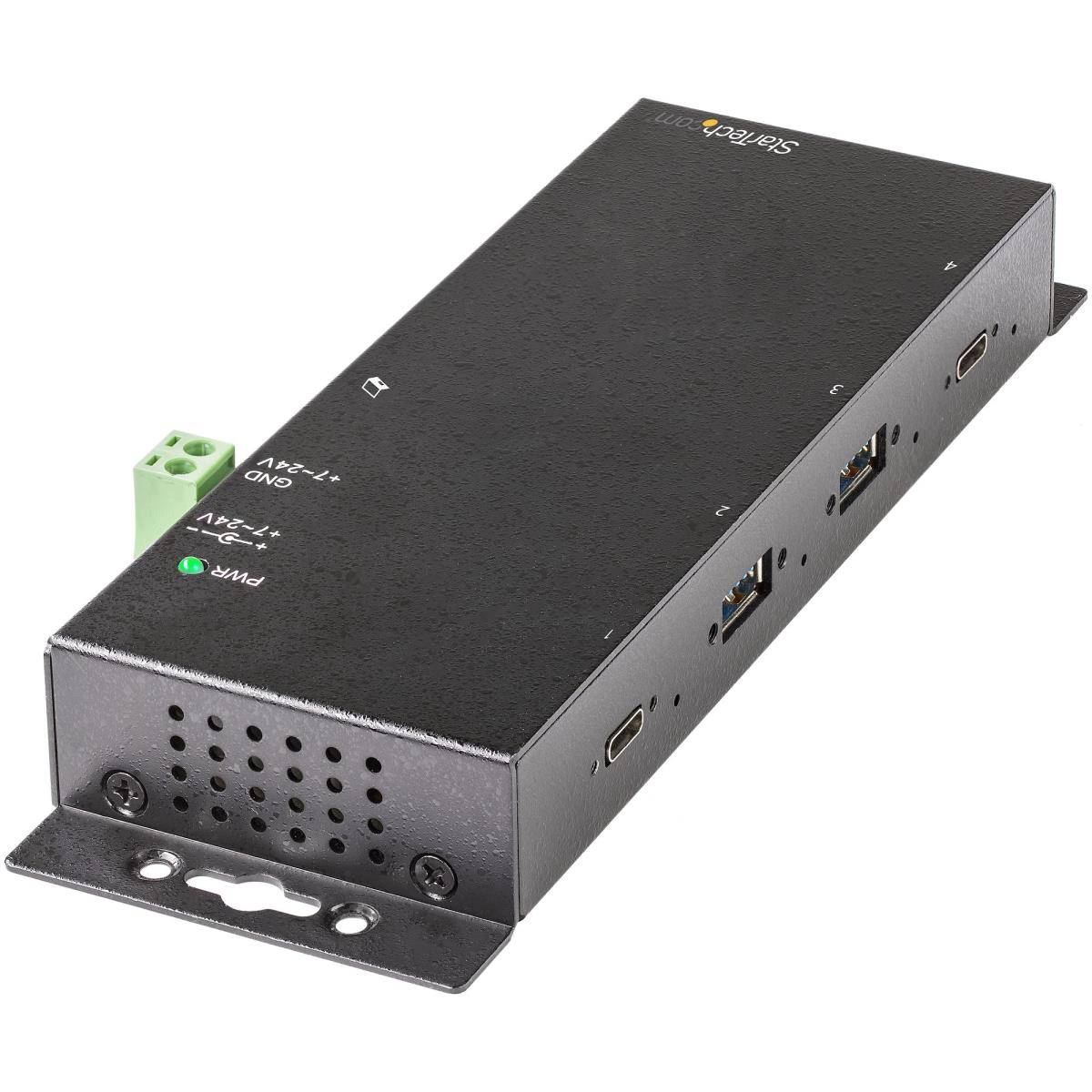 STARTECH.COM USB C Hub 4 Port 10gbps - Metal Industrial USB 3.2/3.1 Gen 2