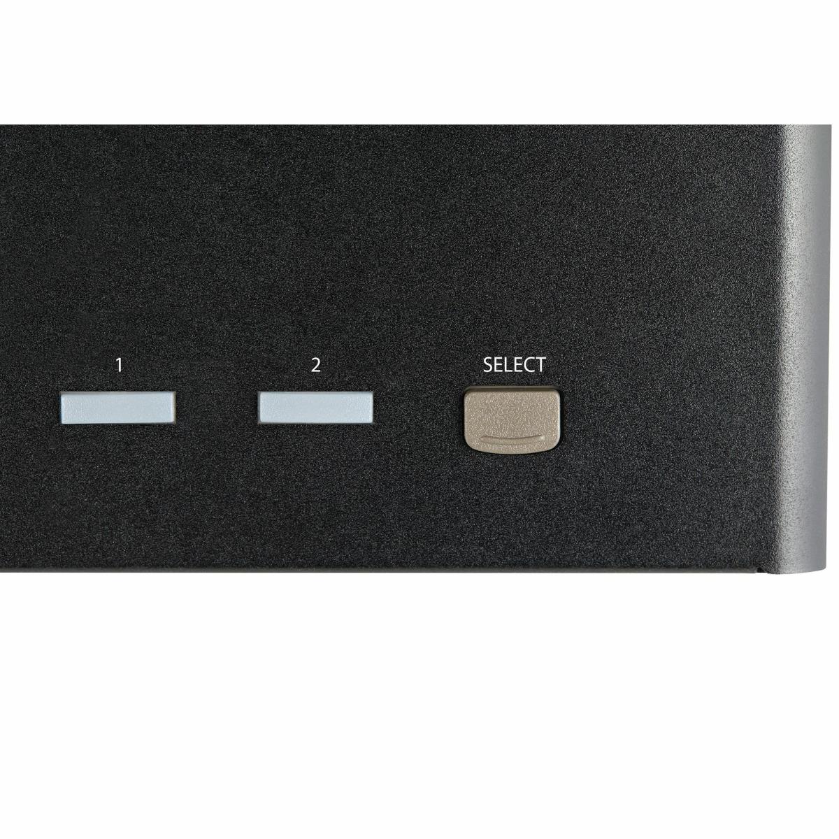 STARTECH.COM 2 Port Triple Monitor DisplayPort KVM Switch, 4k 60hz Uhd Hdr, Desktop 4k Dp 1.2 KVM Wi