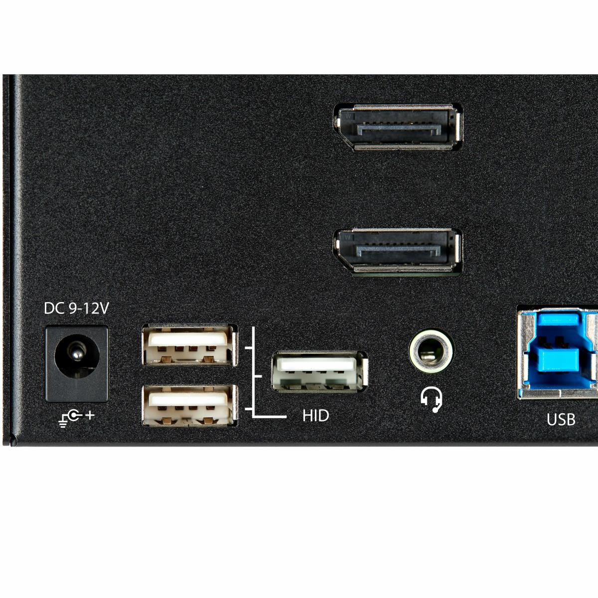 STARTECH.COM 2 Port Triple Monitor DisplayPort KVM Switch, 4k 60hz Uhd Hdr, Desktop 4k Dp 1.2 KVM Wi