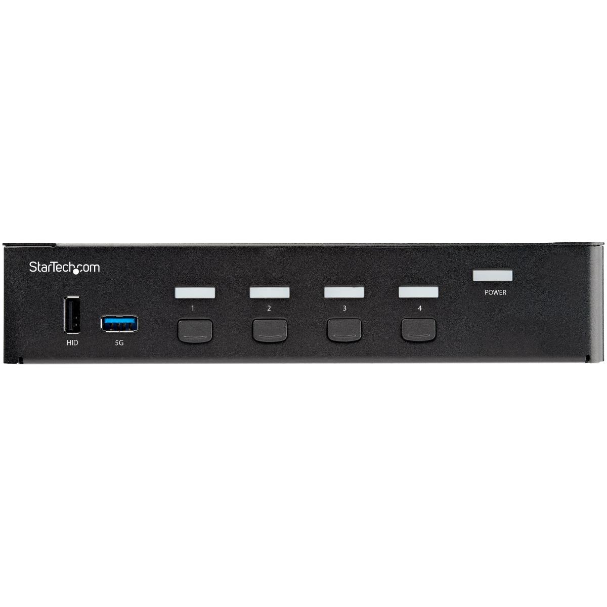 STARTECH.COM KVM Switch - 4 Port Hdmi Single Monitor 4k 60hz Ultra Hd Hdr, Desktop Hdmi 2.0 KVM Switc