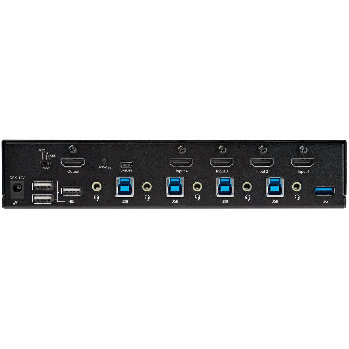 STARTECH.COM KVM Switch - 4 Port Hdmi Single Monitor 4k 60hz Ultra Hd Hdr, Desktop Hdmi 2.0 KVM Switc