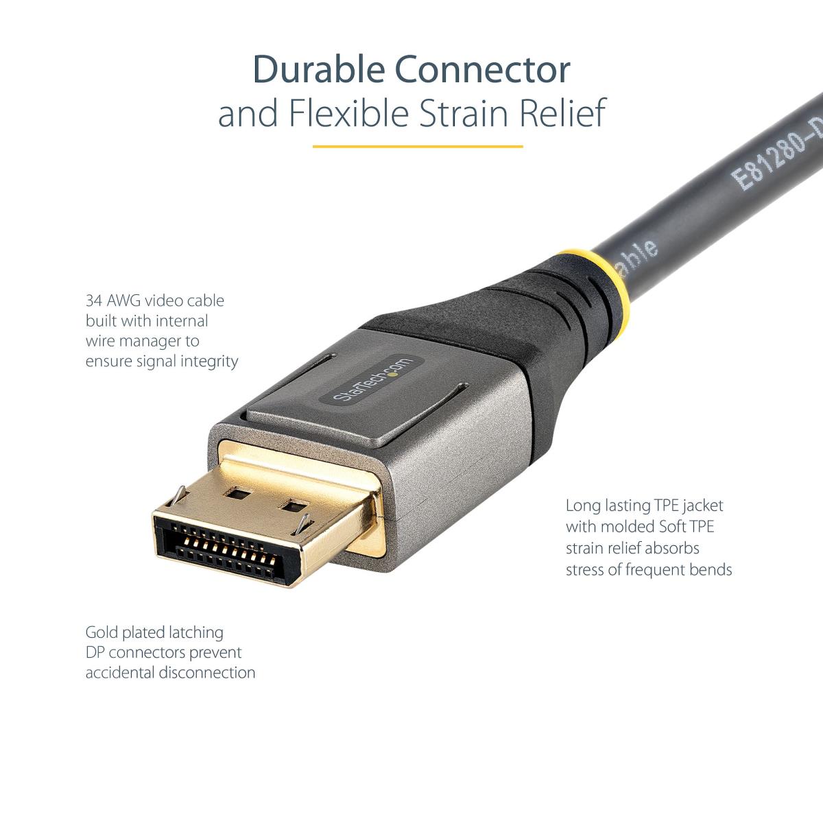 STARTECH.COM DisplayPort To DisplayPort Cable - M/ M - Vesa Certified DisplayPort 1.4 Cable - 8k 60hz Hdr10 - 4m