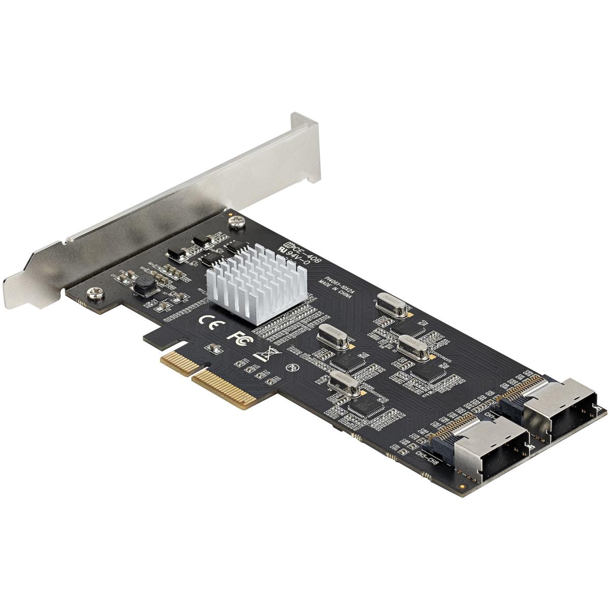 STARTECH.COM 8 Port SATA Pci-e Card - Pci-e X4 6gbps SATA III Expansion Card