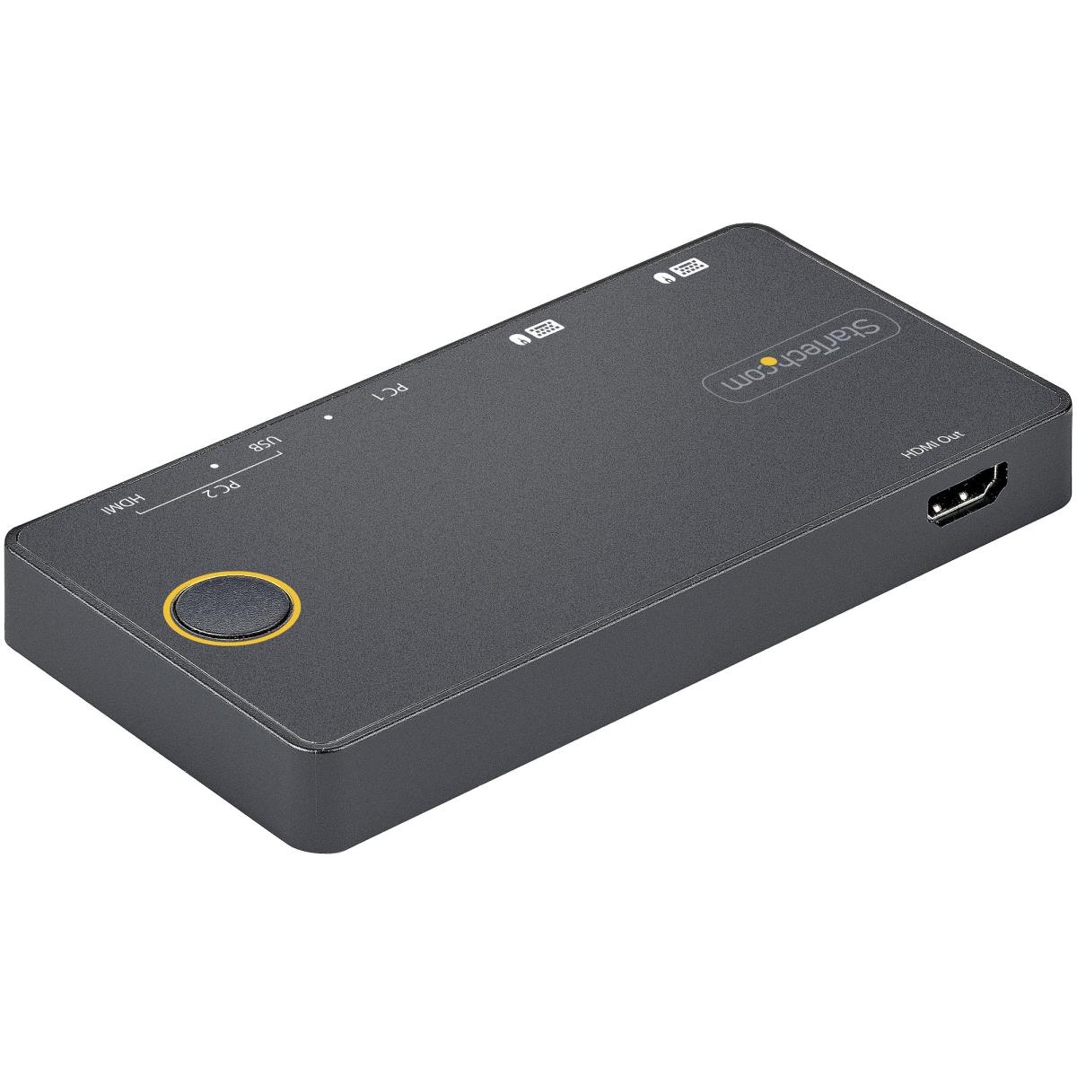 STARTECH.COM KVM Switch - 2 Port USB-a/hdmi / USB-c - 4k 60hz Hdmi 2.0