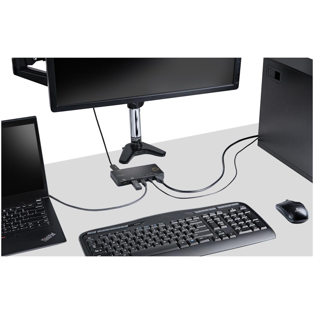STARTECH.COM KVM Switch - 2 Port USB-a/hdmi / USB-c - 4k 60hz Hdmi 2.0