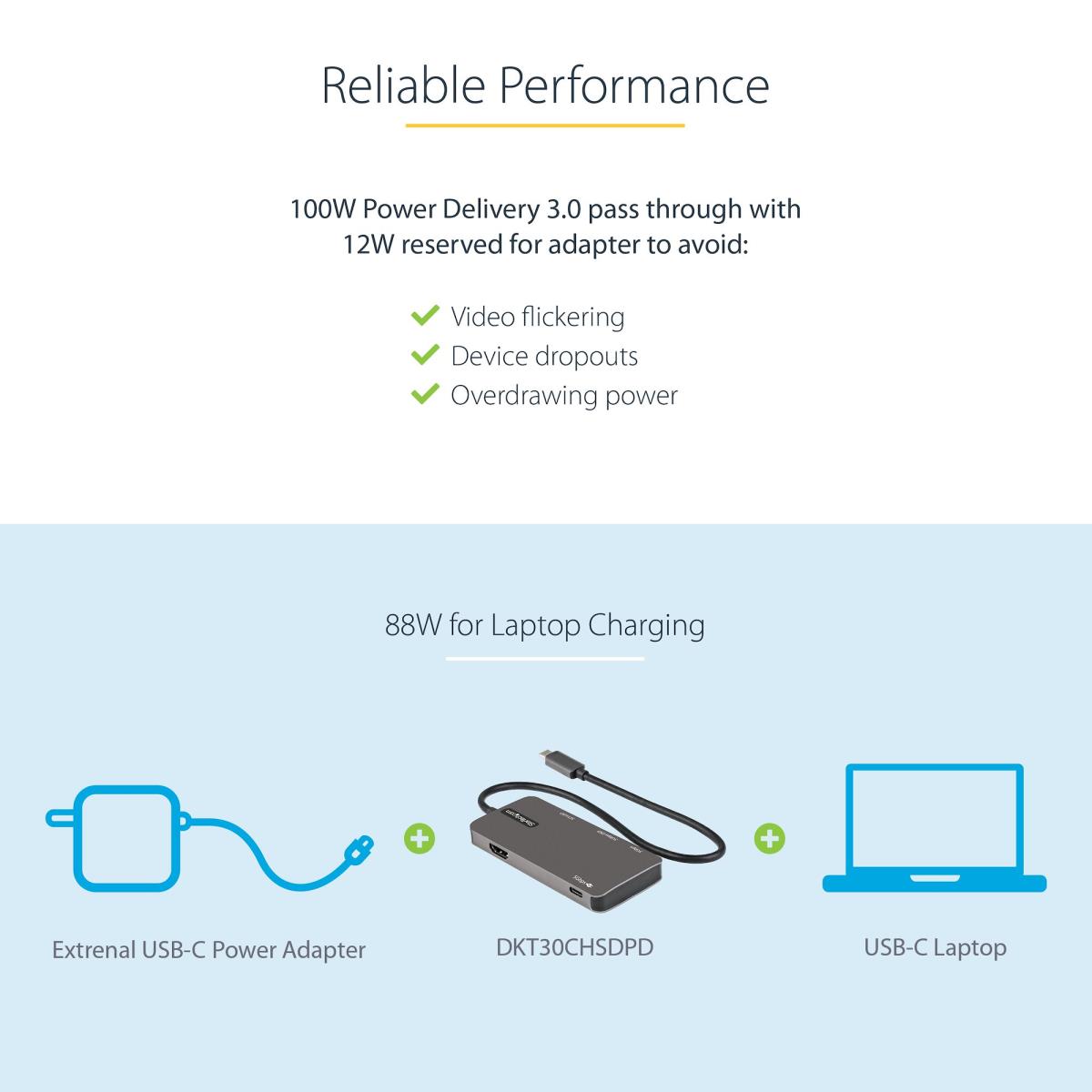 STARTECH.COM USB C Multiport Adapter - 4k Hdmi/pd/USB