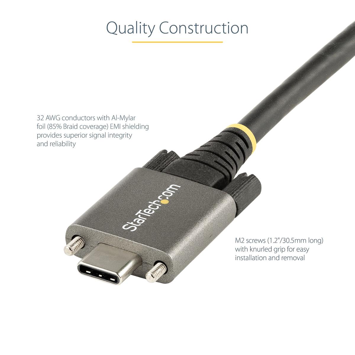 STARTECH.COM USB-c Cable Locking Side Screw 10gbps - 1m