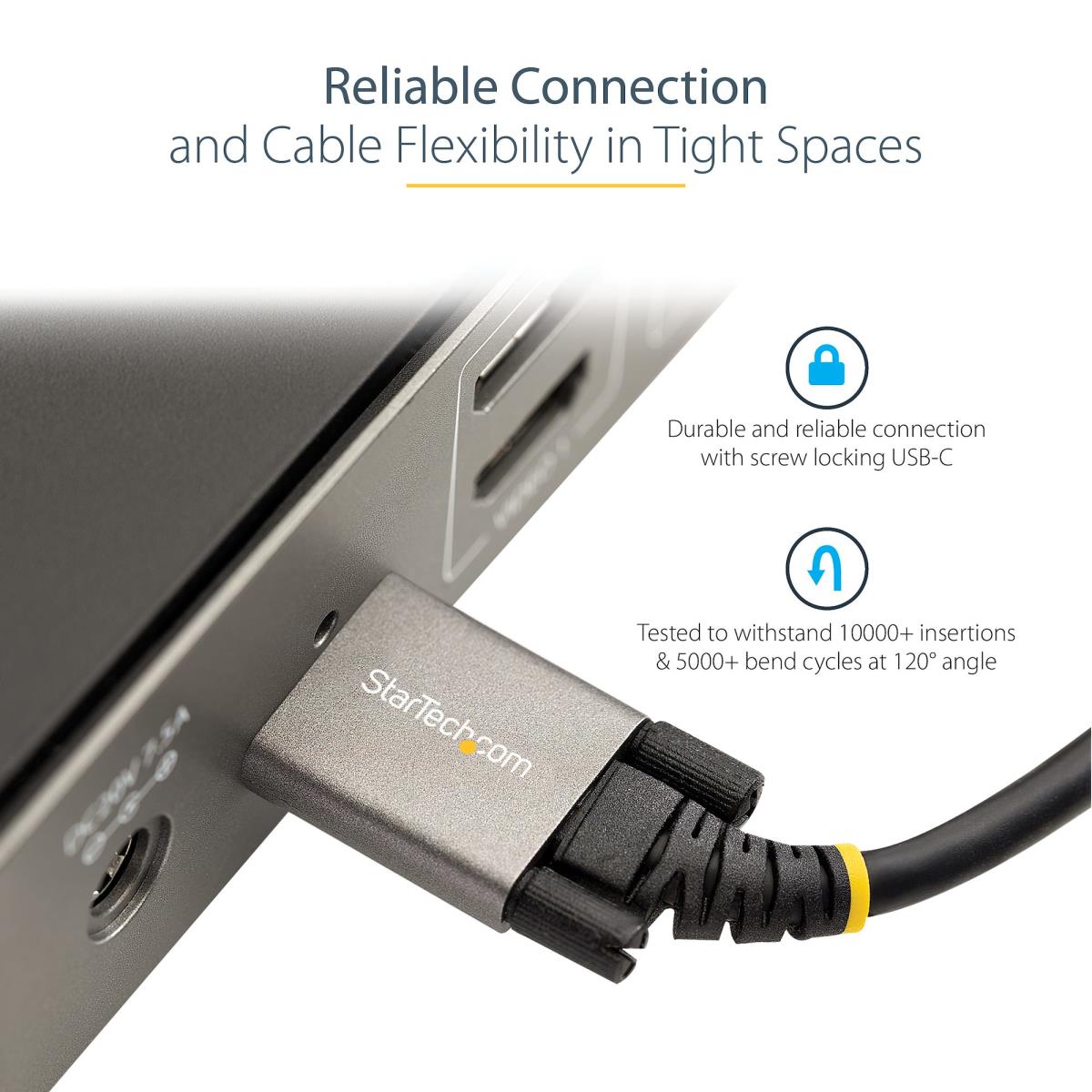 STARTECH.COM USB-c Cable Locking Side Screw 10gbps - 1m