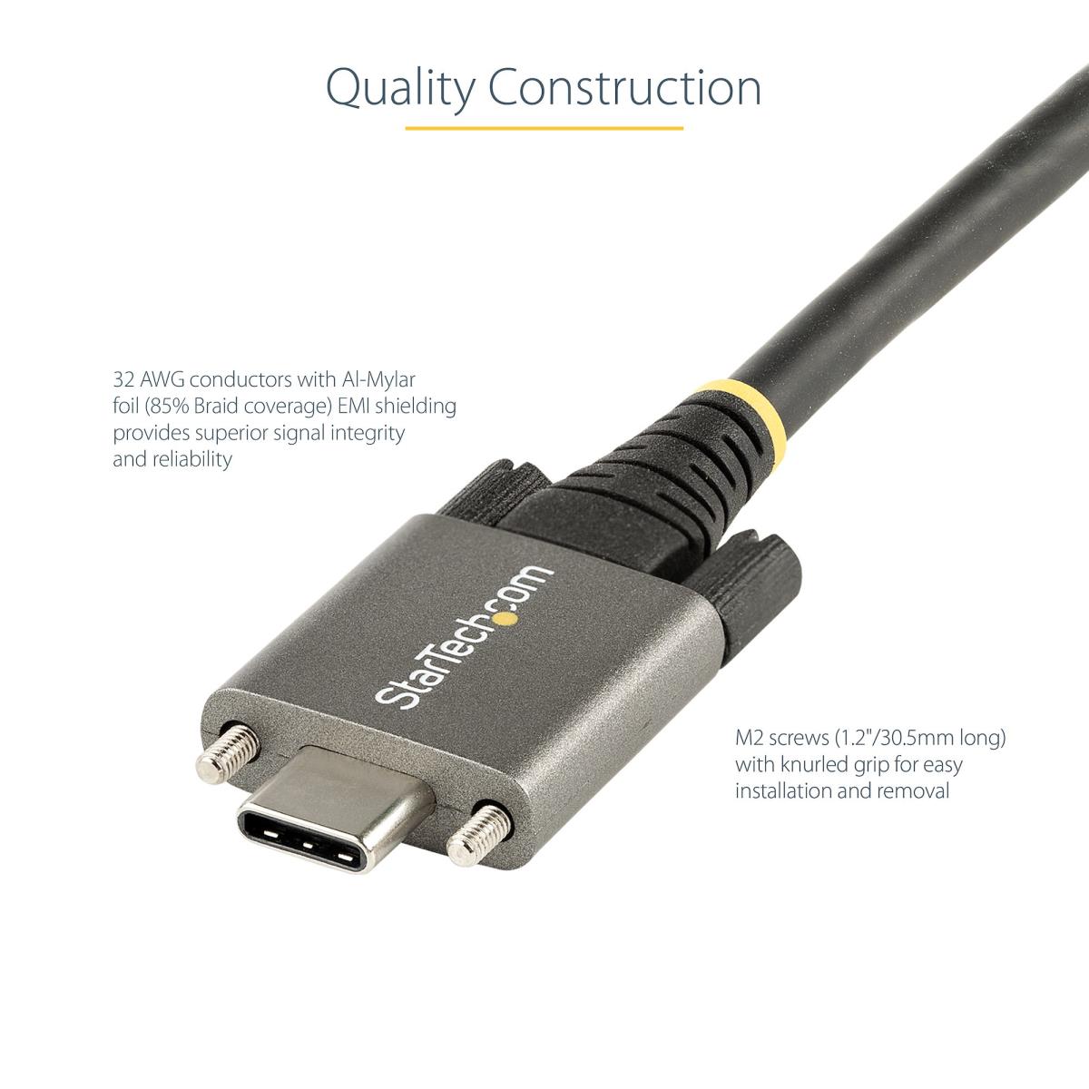 STARTECH.COM USB-c Cable Side Screw Locking 10gbps - 50cm