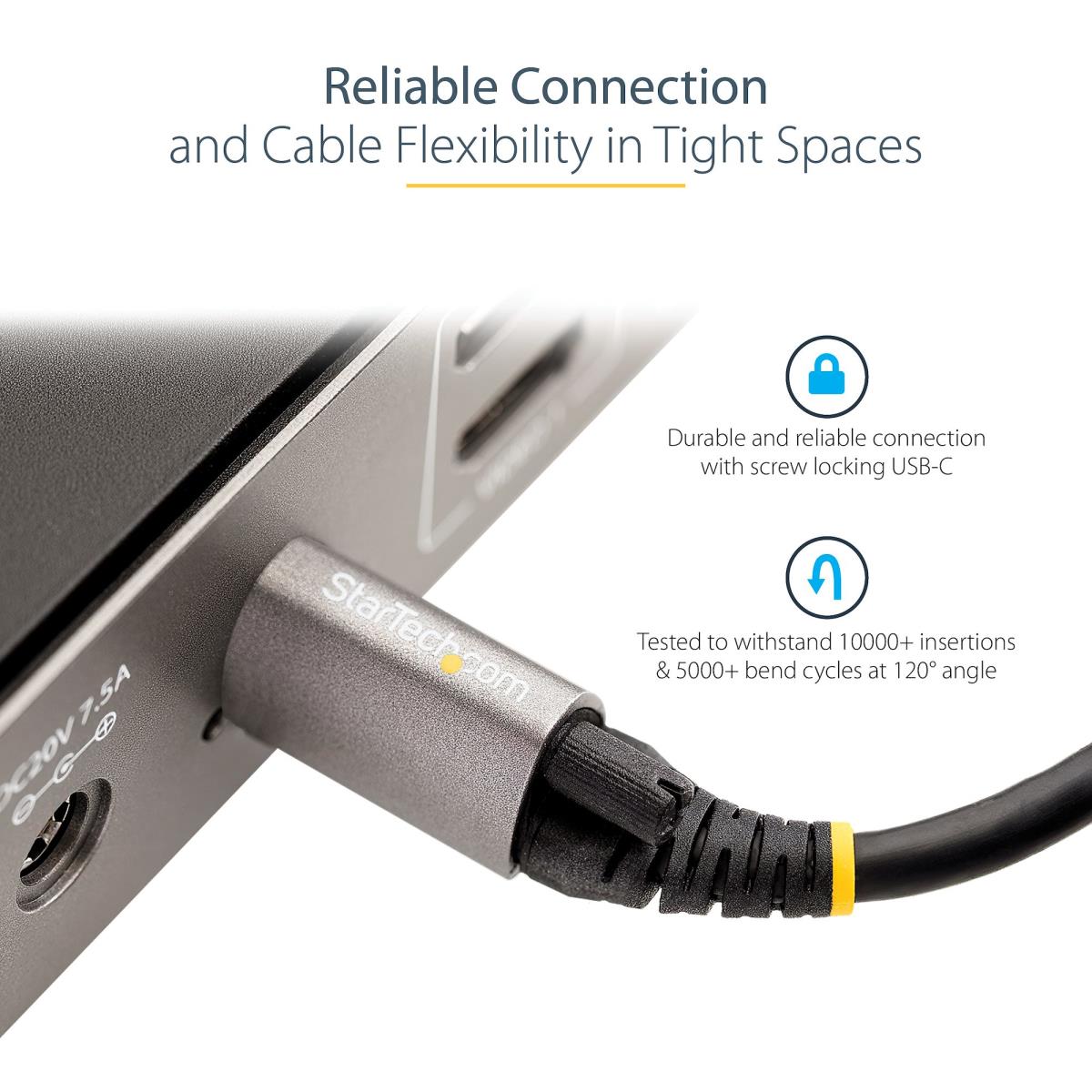 STARTECH.COM USB-c Cable Locking Top Screw 10gbps - 1m