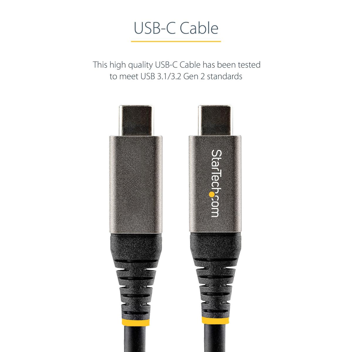 STARTECH.COM USB C Cable 10gbps-USB 3.1/3.2 Gen 2 100w (5a) 50cm