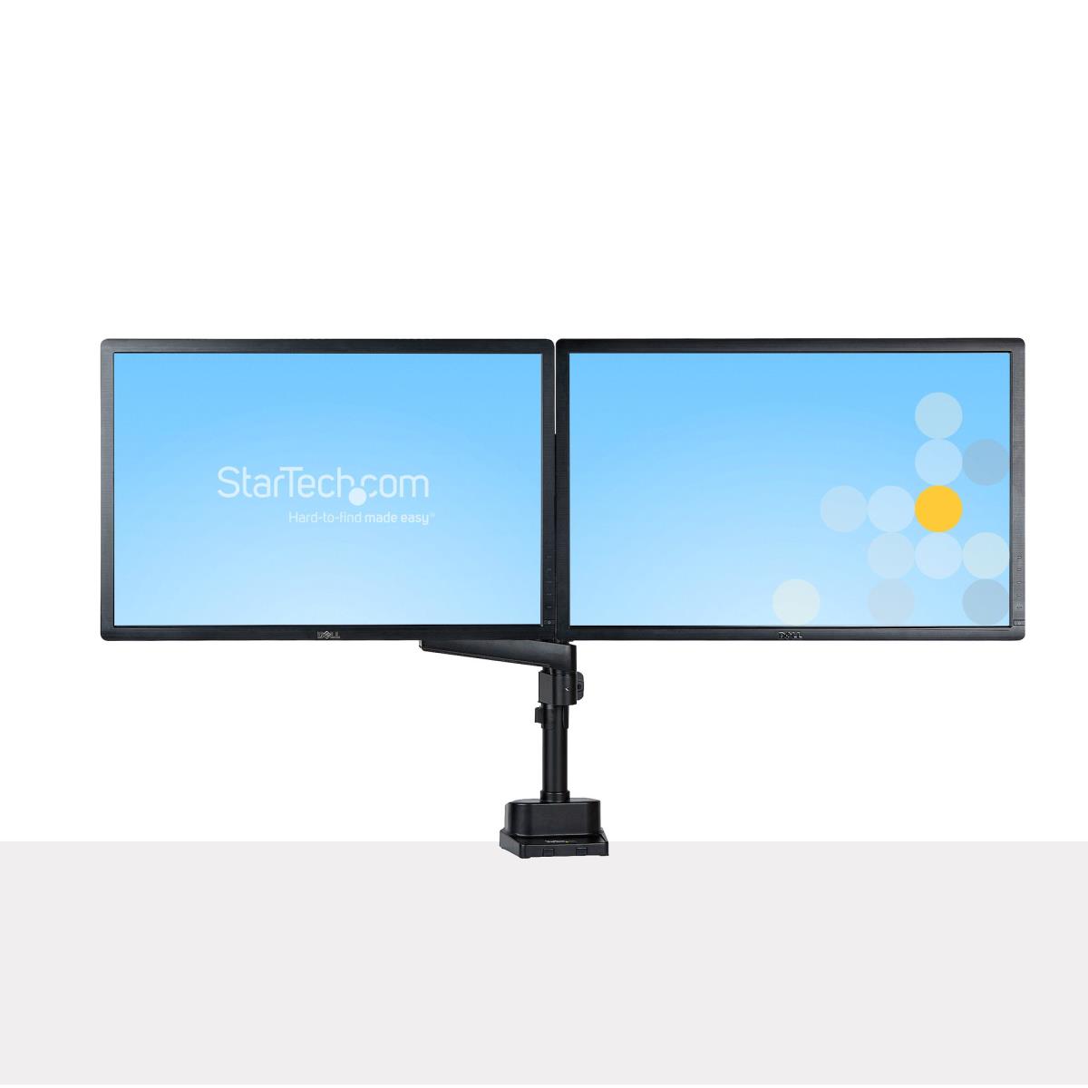 STARTECH.COM Monitor Mount - Desk Mount - 2 Monitor - Full Motion - Up To 32in - Aluminum & Matte Black