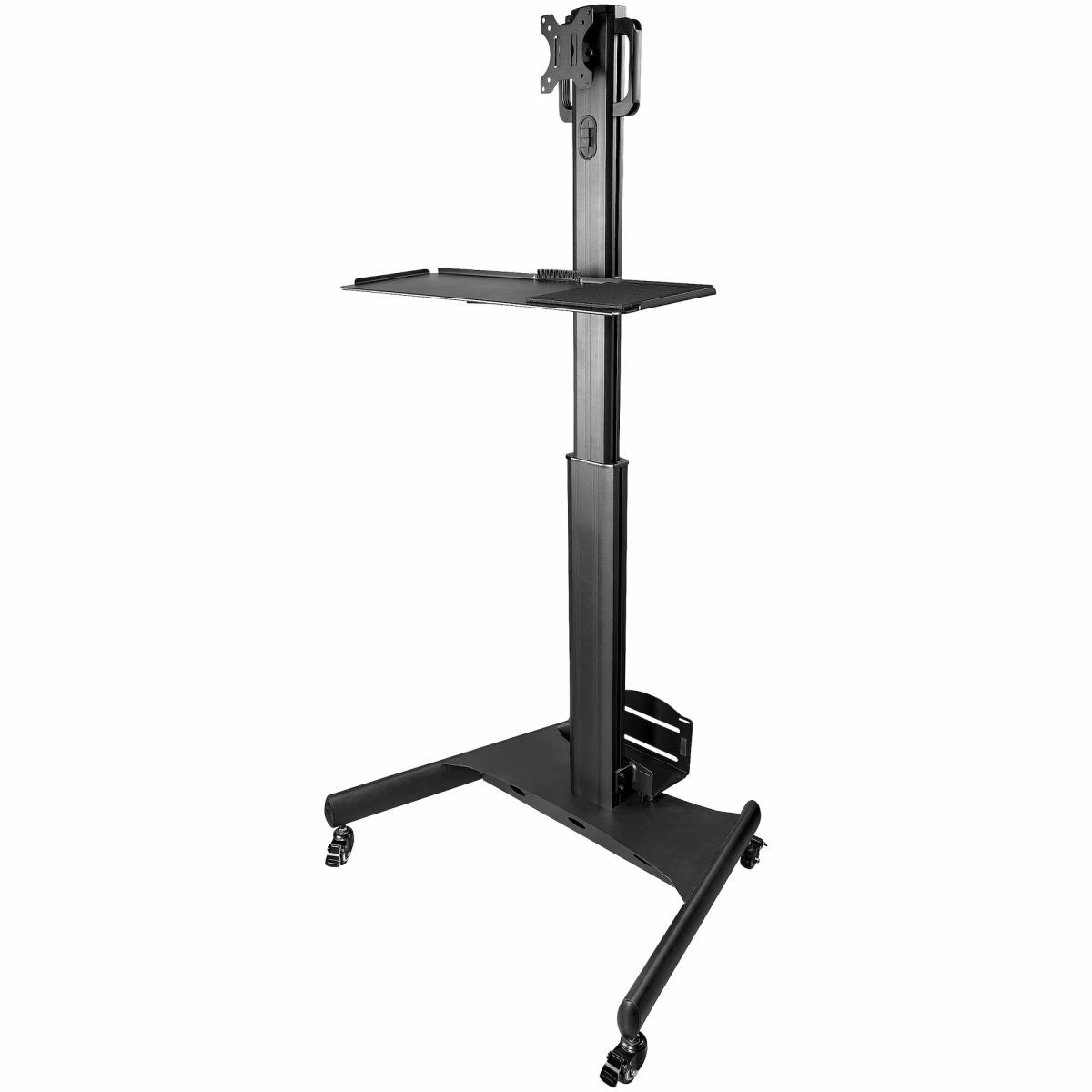 STARTECH.COM Mobile Workstation Cart With Monitor Mount And Cpu Holder