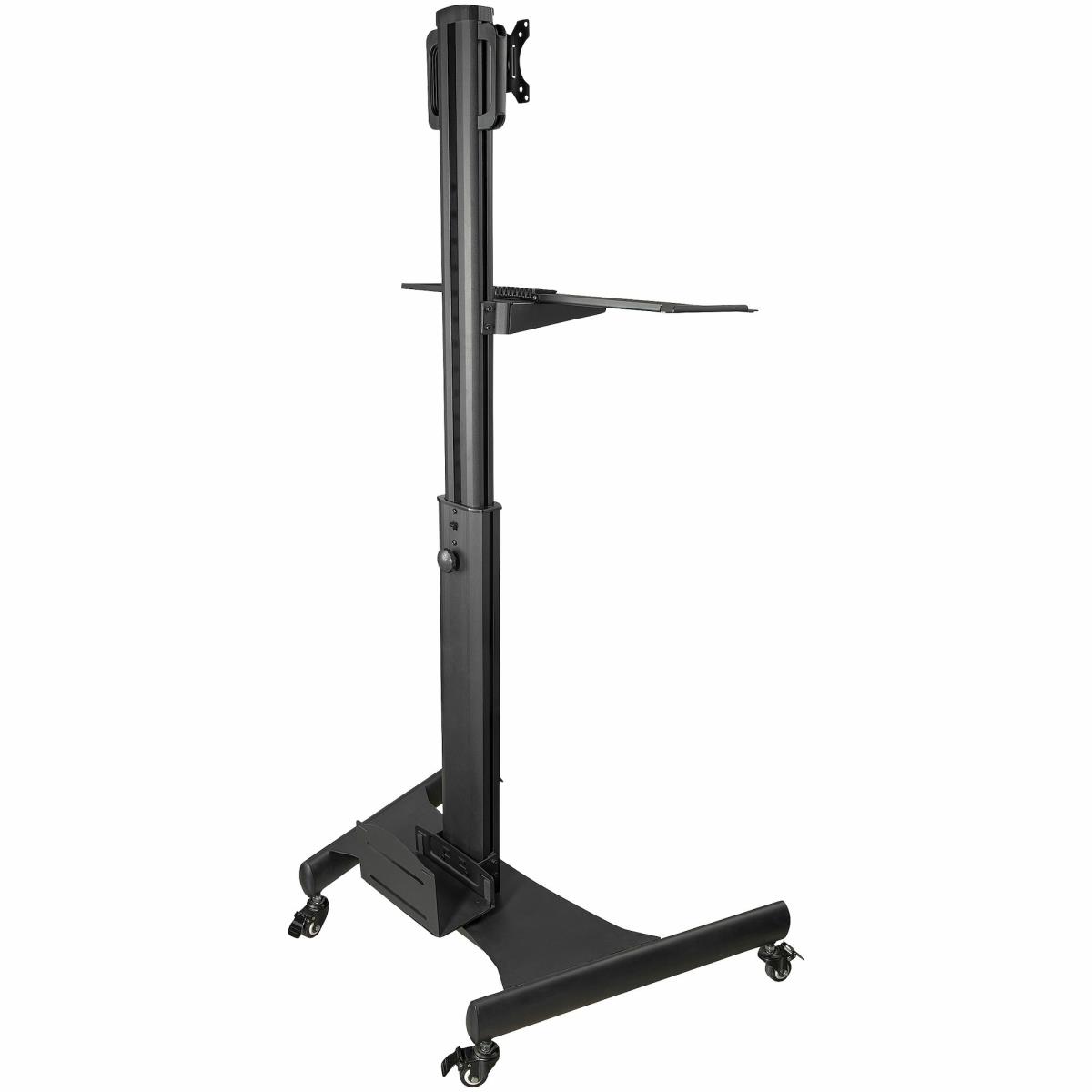 STARTECH.COM Mobile Workstation Cart With Monitor Mount And Cpu Holder