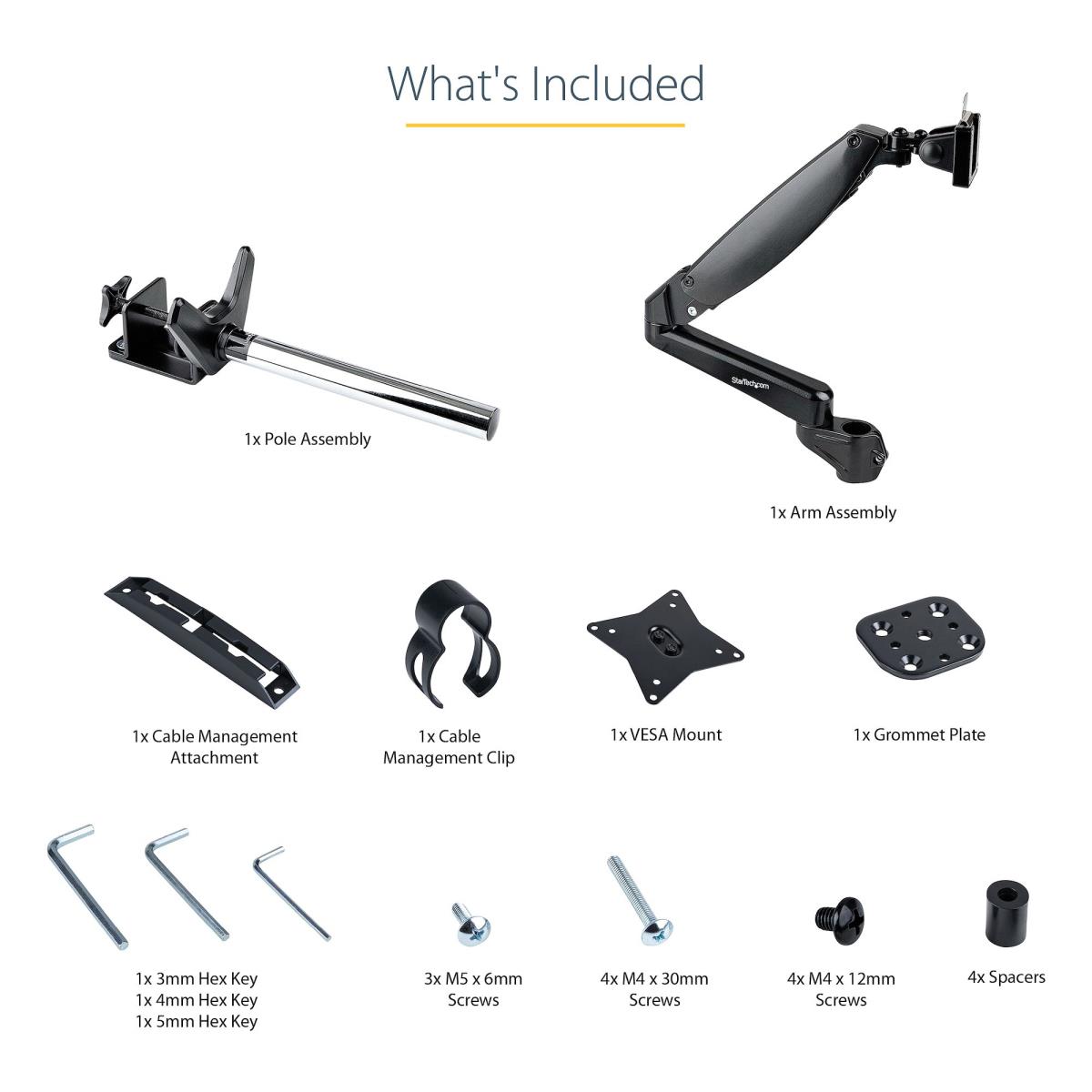 STARTECH.COM Desk Mount Monitor Arm Full Motion  Height Adjustable