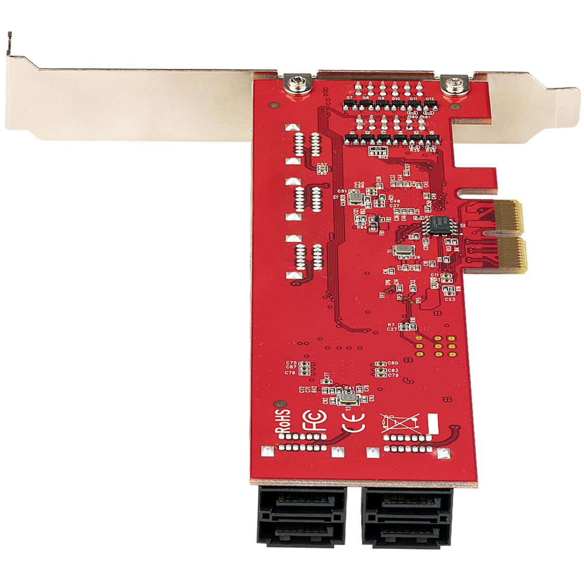 STARTECH.COM SATA Pcie Card - 10 Port Pcie SATA Expansion Card - 6gbps - Low Full Profile - Stacked SATA Connecto