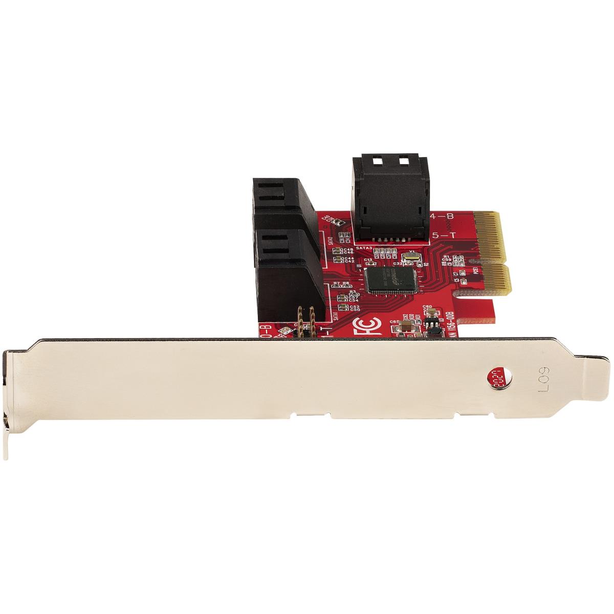 STARTECH.COM SATA Pcie Card - 6 Port Pcie SATA Expansion Card - 6gbps - Low Full Profile - Stacked SATA Connector