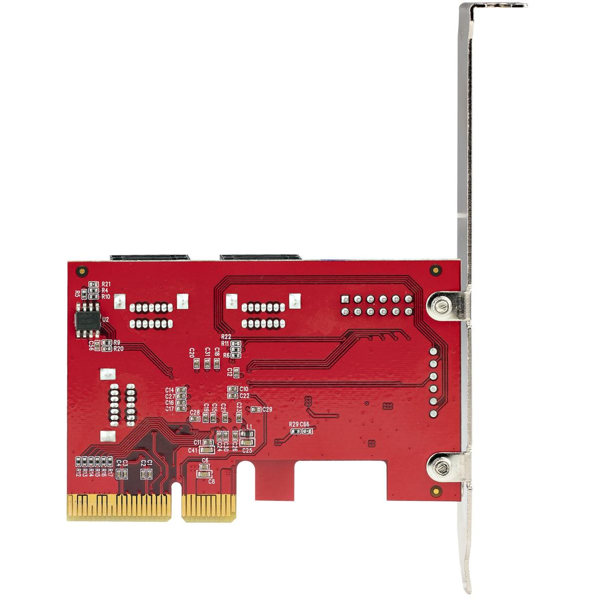 STARTECH.COM SATA Pcie Card - 6 Port Pcie SATA Expansion Card - 6gbps - Low Full Profile - Stacked SATA Connector