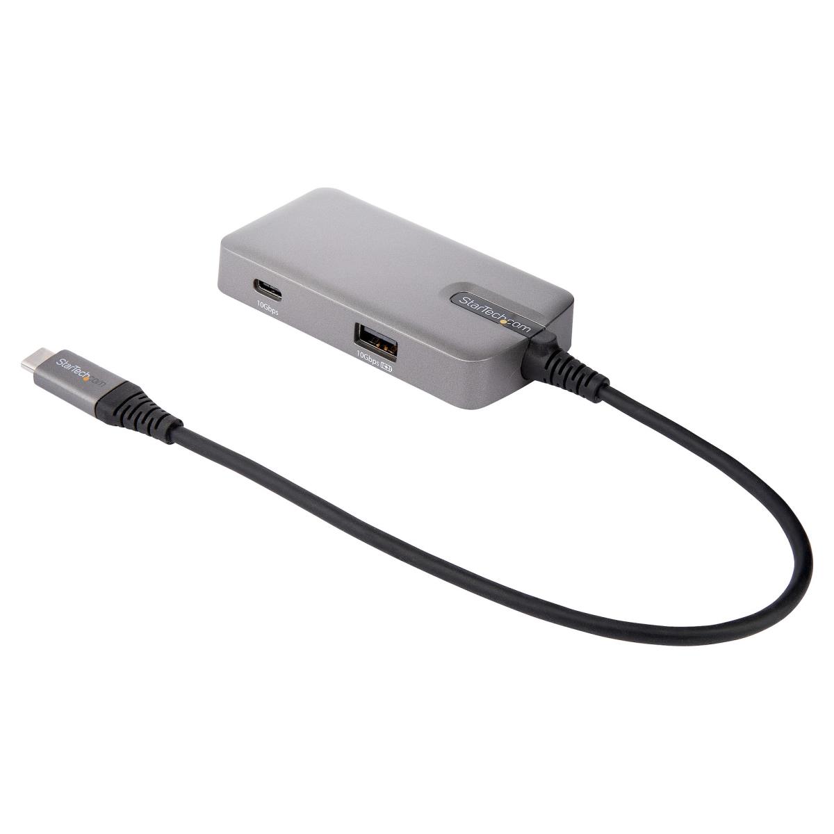 STARTECH.COM USB C Multiport Adapter - USB-c To 4k 60hz Hdmi 2.0 100w Power Delivery Pass-through - 3-port 10gbps